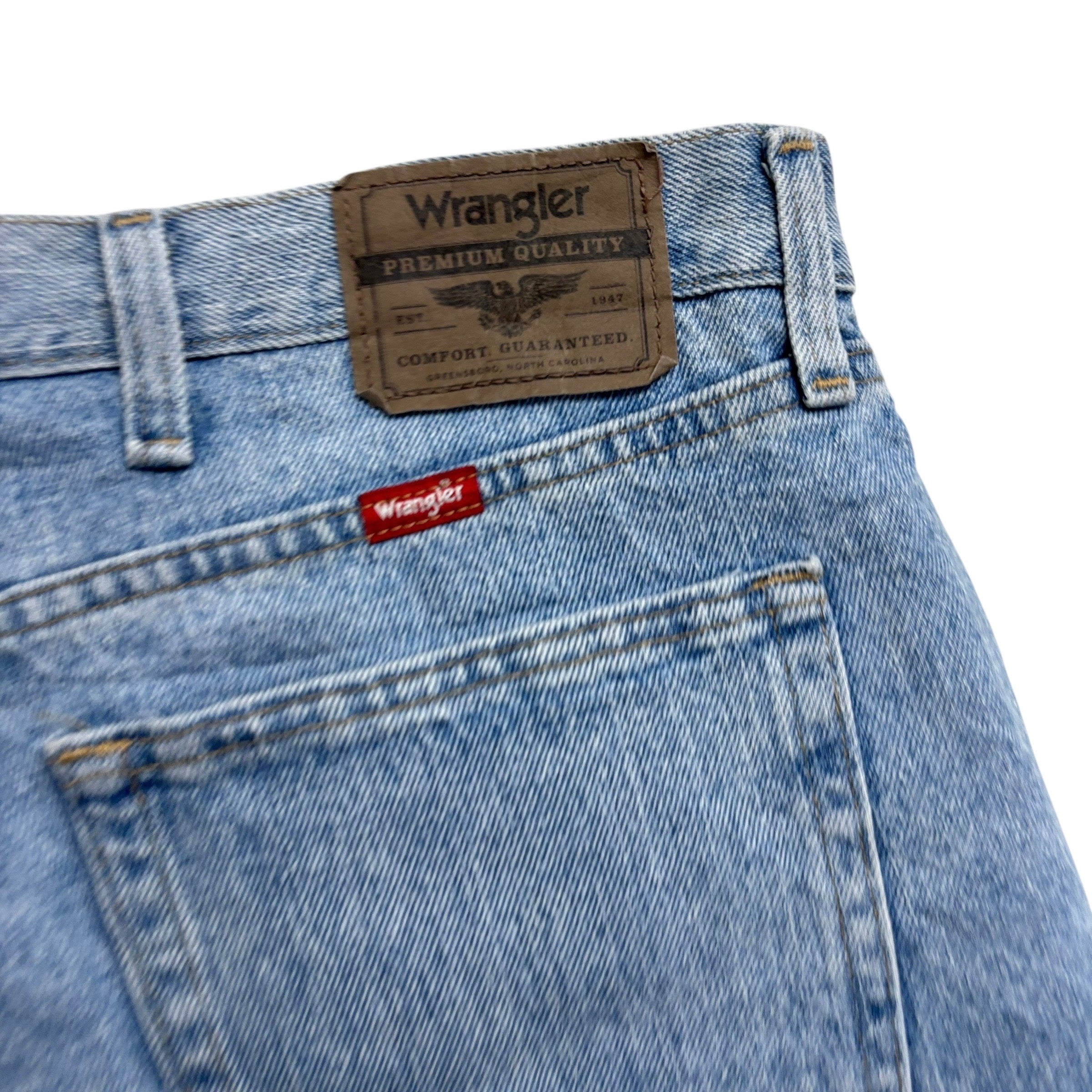 Wrangler Baggy Jorts W44 Mens Denim Shorts Light Blue Relaxed Fit (E)
