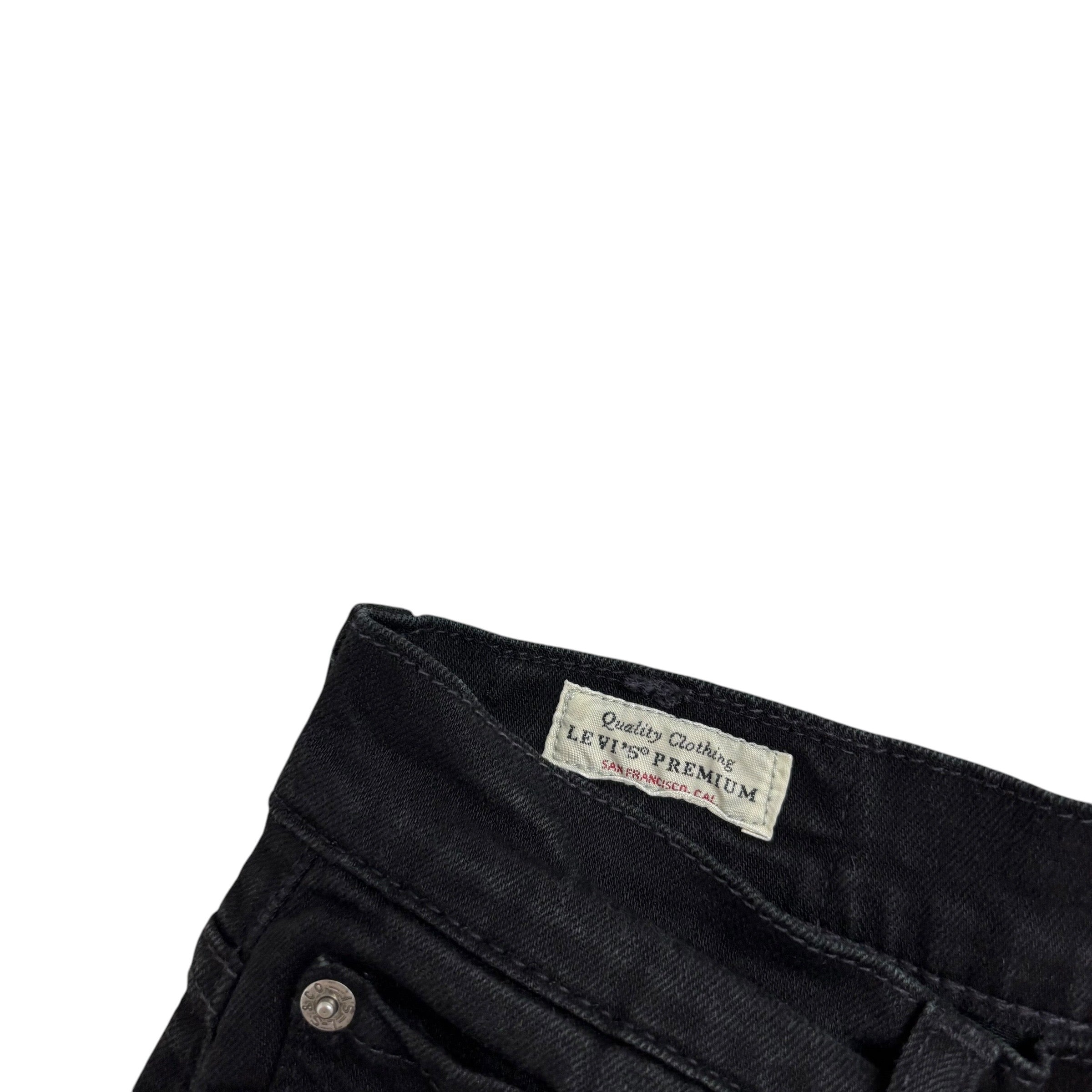 Levis 512 Jeans W29 L32 Mens Black Slim Tapered Fit Stretch Premium Denim (E)