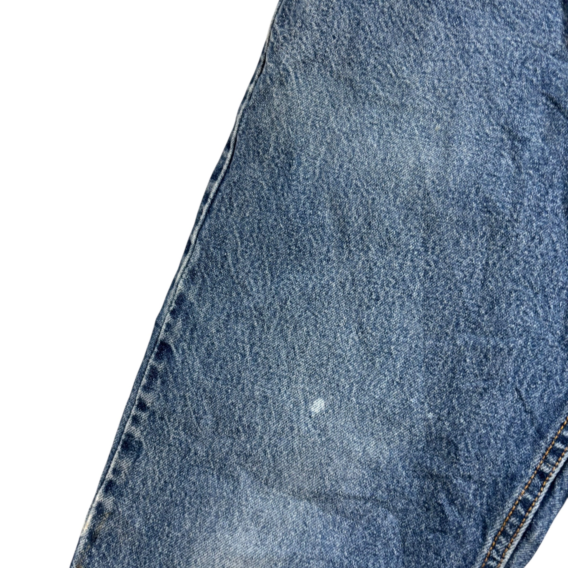 Levis 505 Jeans W36 L32 Mens Mid Blue Regular Straight Fit Vintage Denim