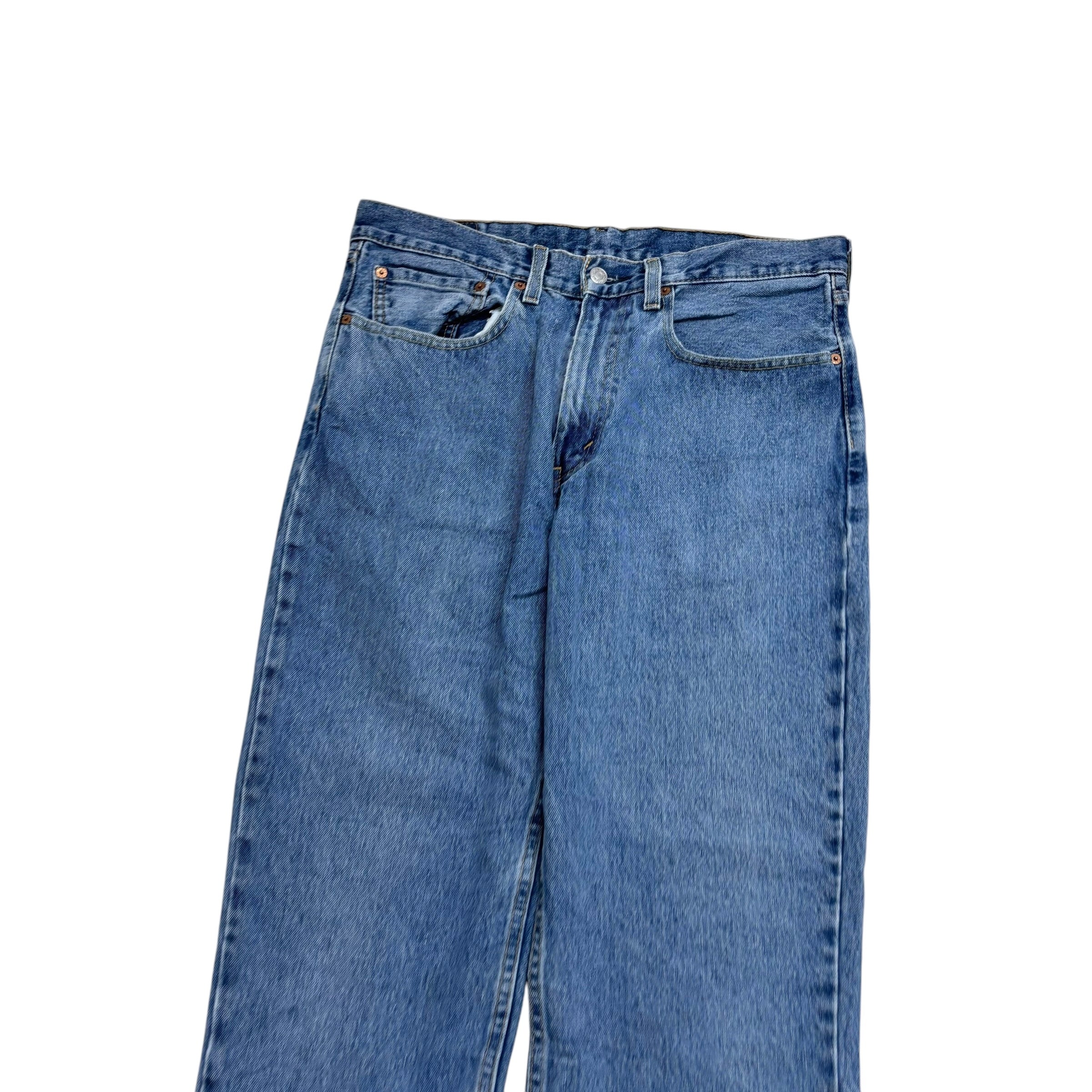 Levis 550 Jeans W34 L30 Mens Mid Blue Baggy Relaxed Straight Fit Denim (E)
