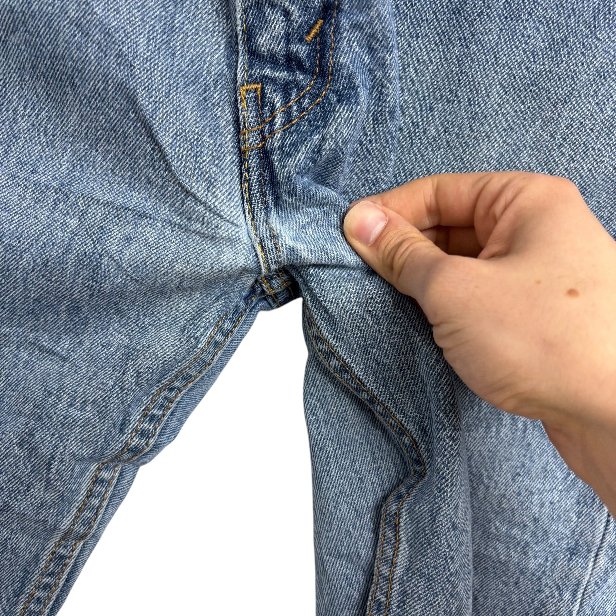 Levis 505 Jeans W36 L32 Mens Light Blue Regular Straight Fit Denim