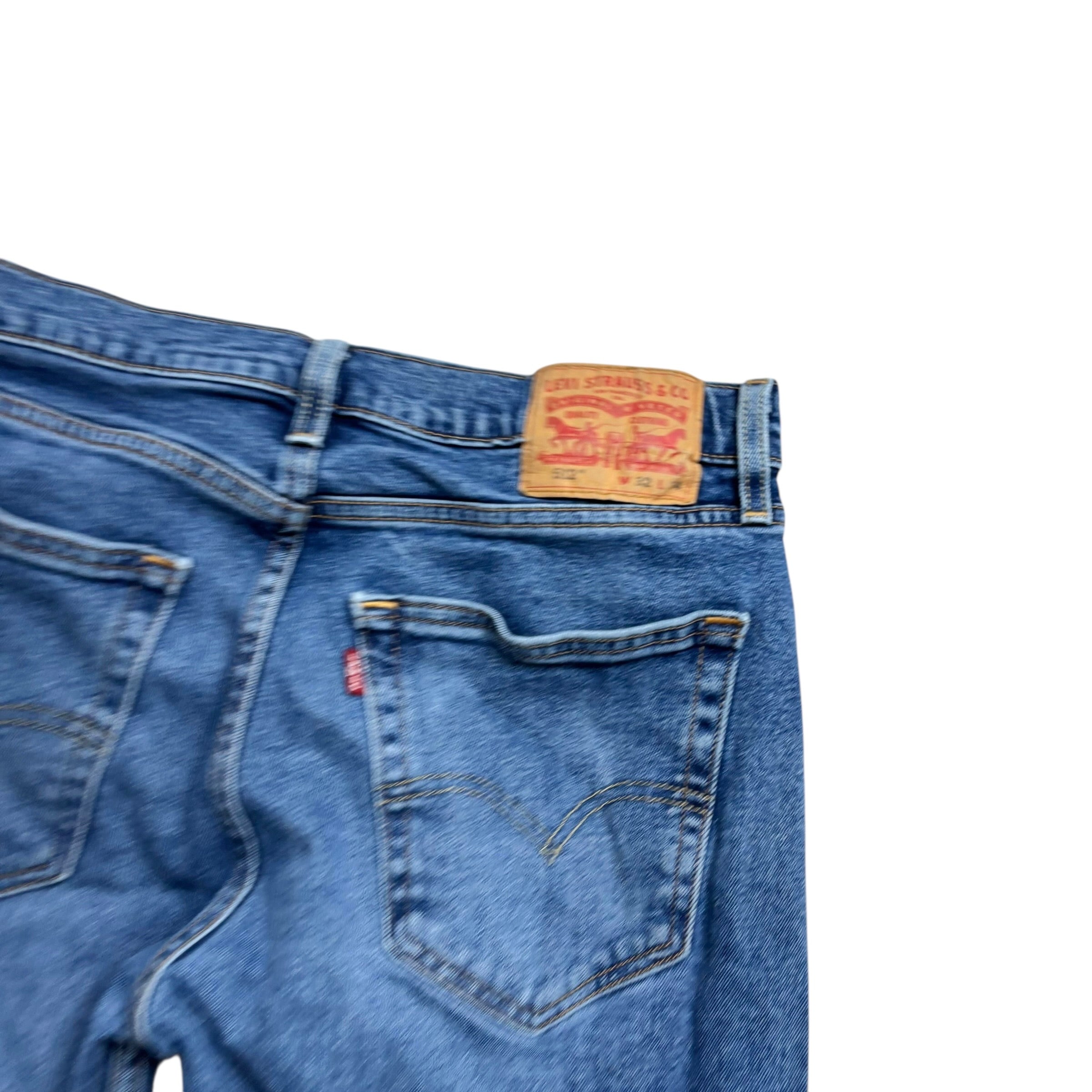 Levis 512 Jeans W32 L32 Mens Mid Blue Slim Tapered Fit Stretch Denim (F)