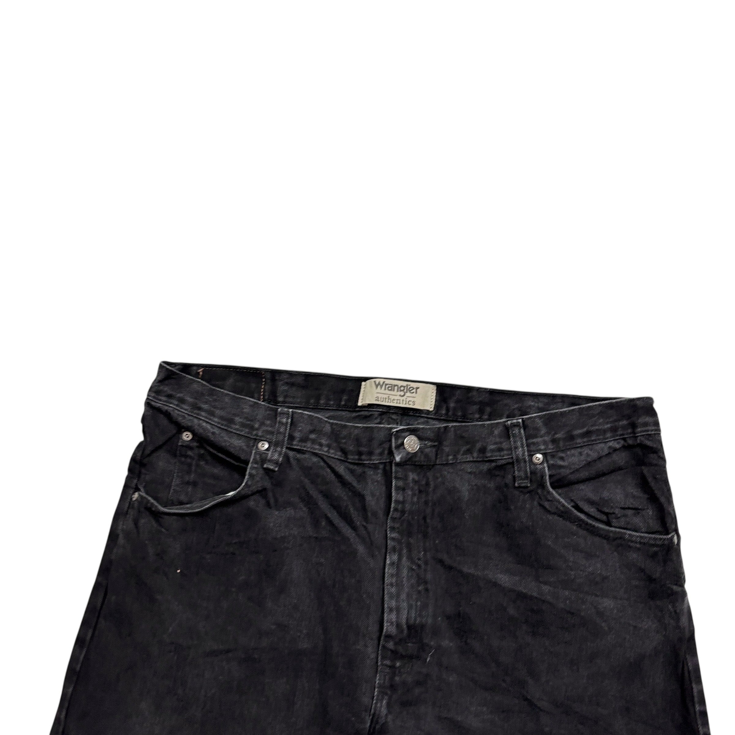 Wrangler Denim Shorts W40 Mens Black Cut Off Jorts Regular Fit