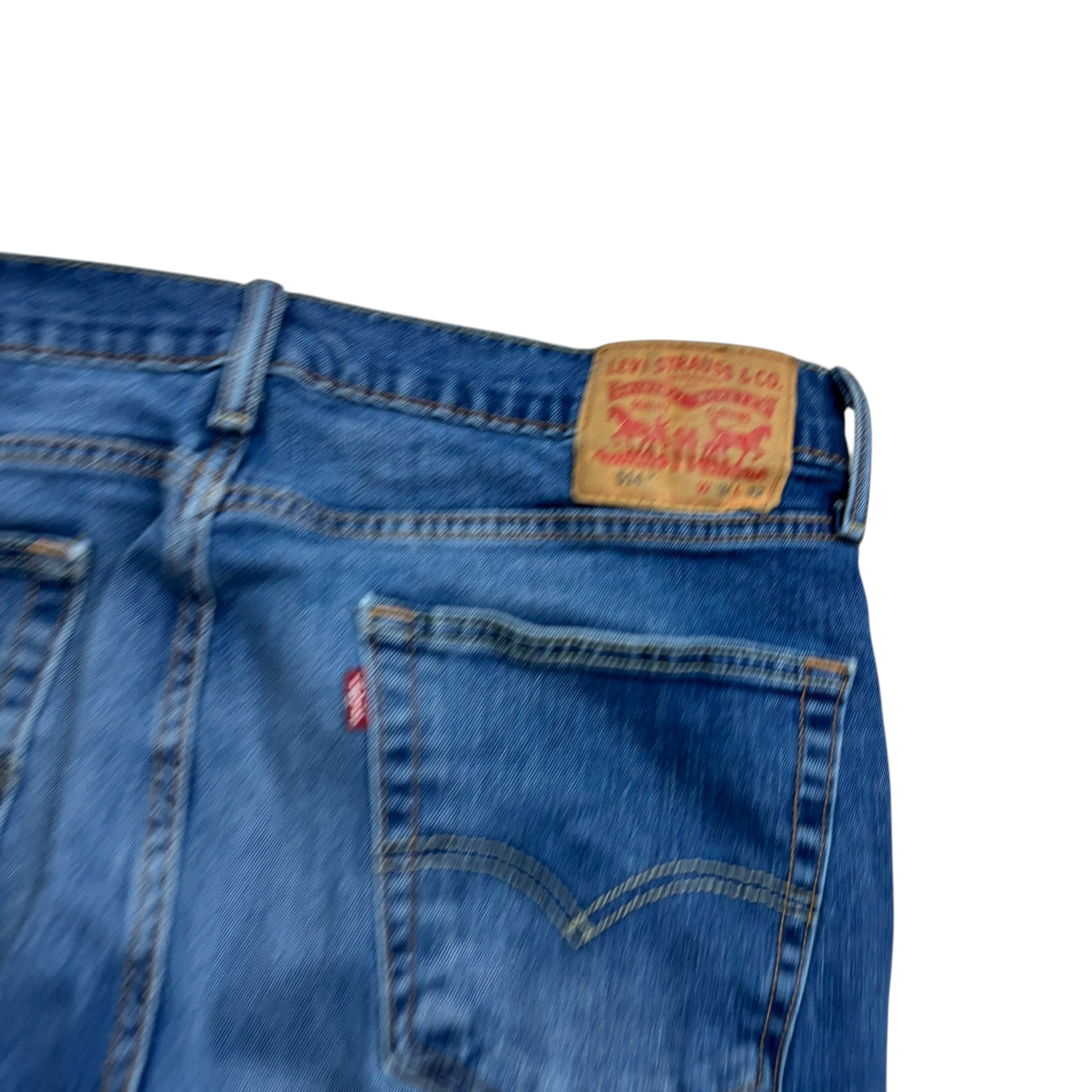 Levis 514 Jeans W36 L32 Mens Mid Blue Regular Straight Fit Stretch Denim