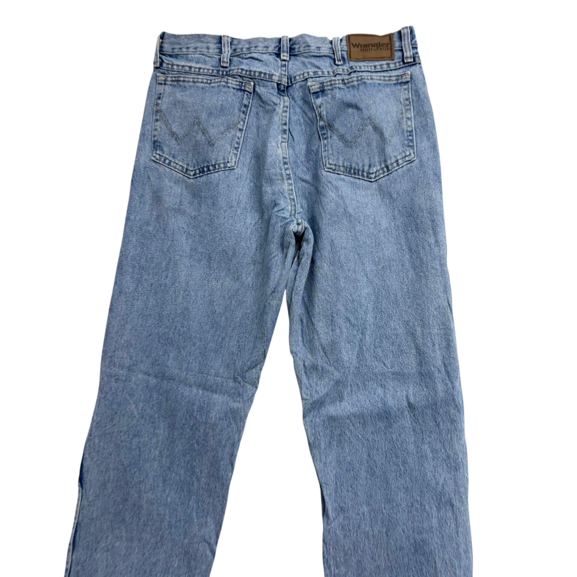 Wrangler Jeans W35 L32 Mens Regular Straight Fit Light Blue Vintage Denim