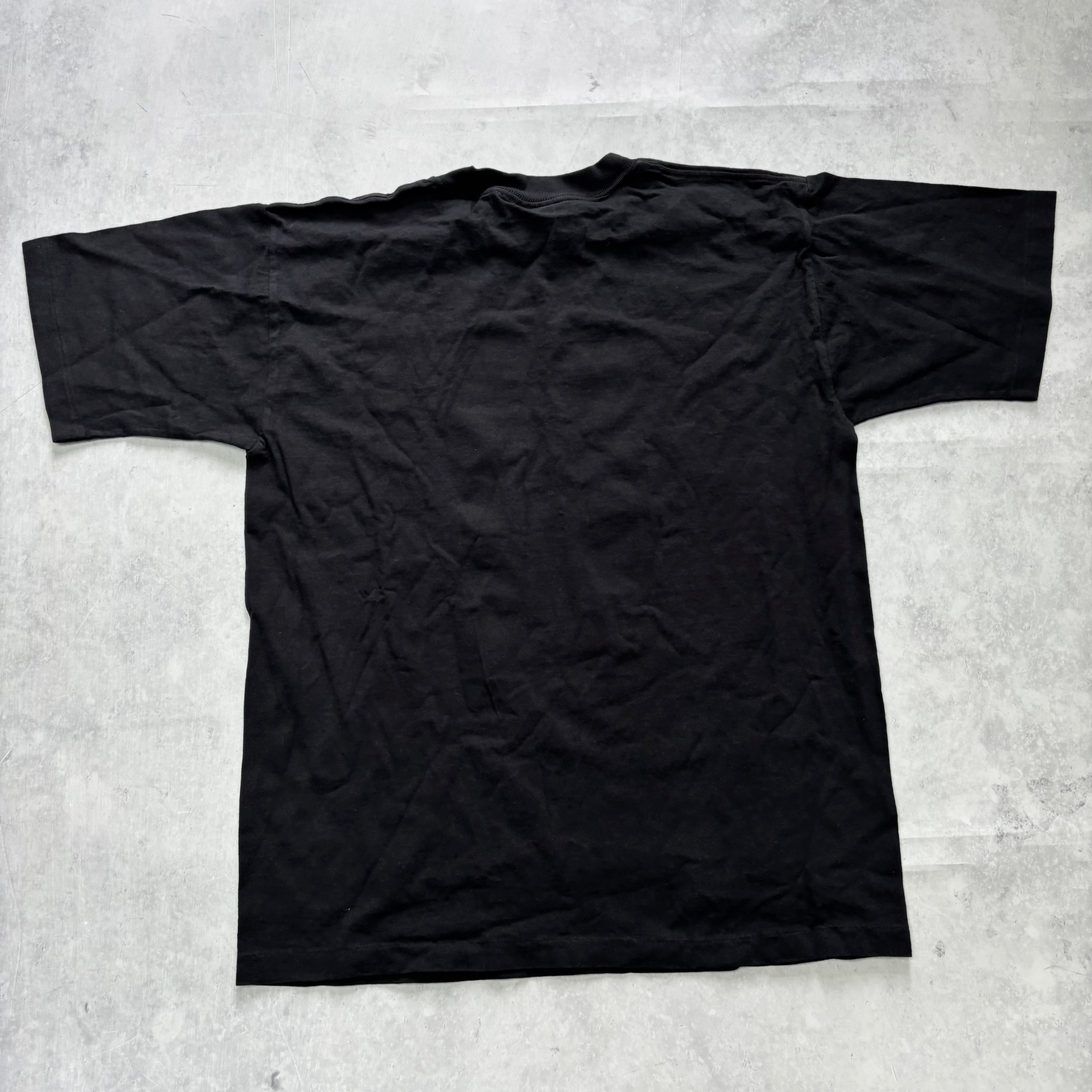 Vintage T Shirt Mens Large Black Single Stitch 90s Chaplin Movie Film (E)