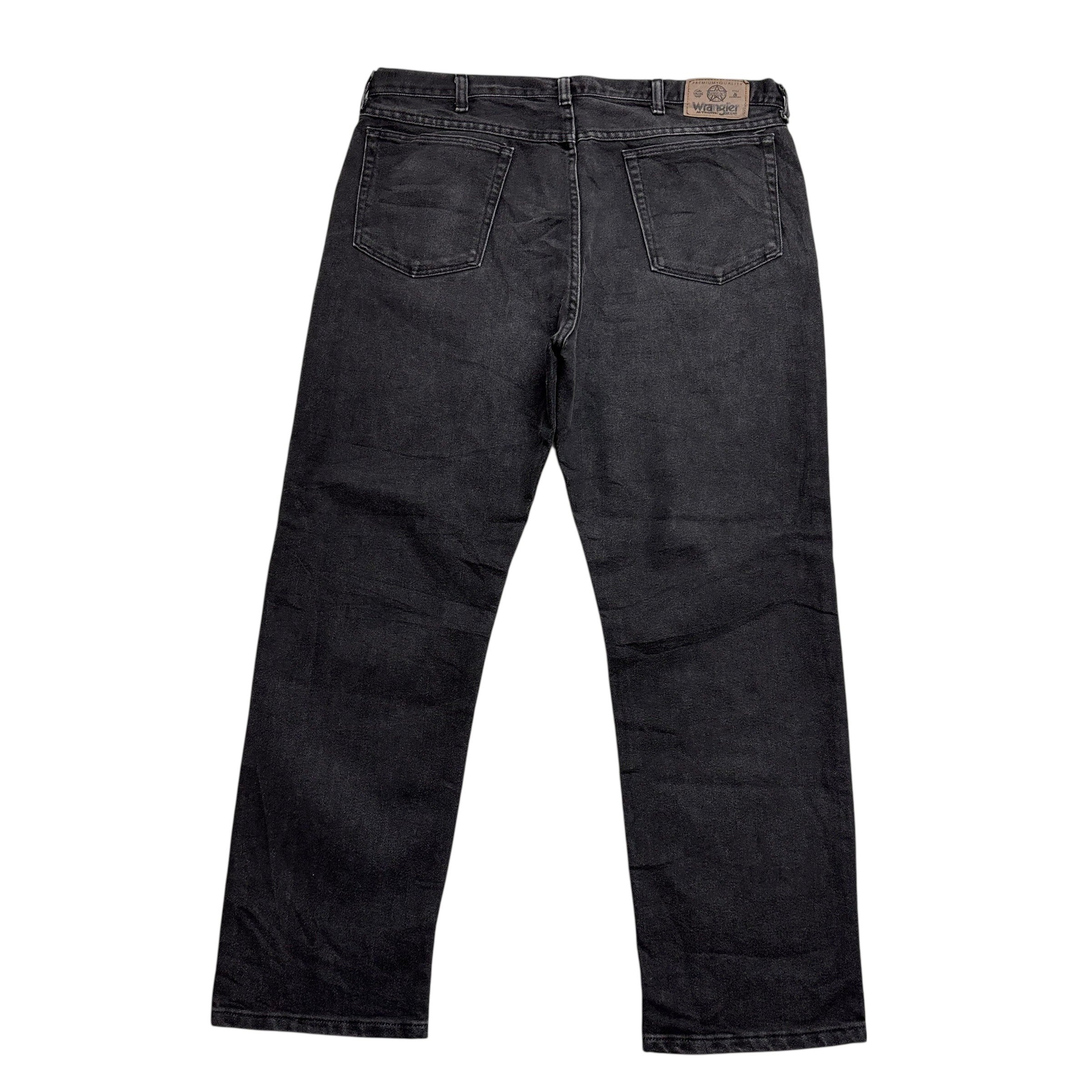 Wrangler Jeans W38 L30 Mens Black Relaxed Straight Fit Baggy Denim (E)