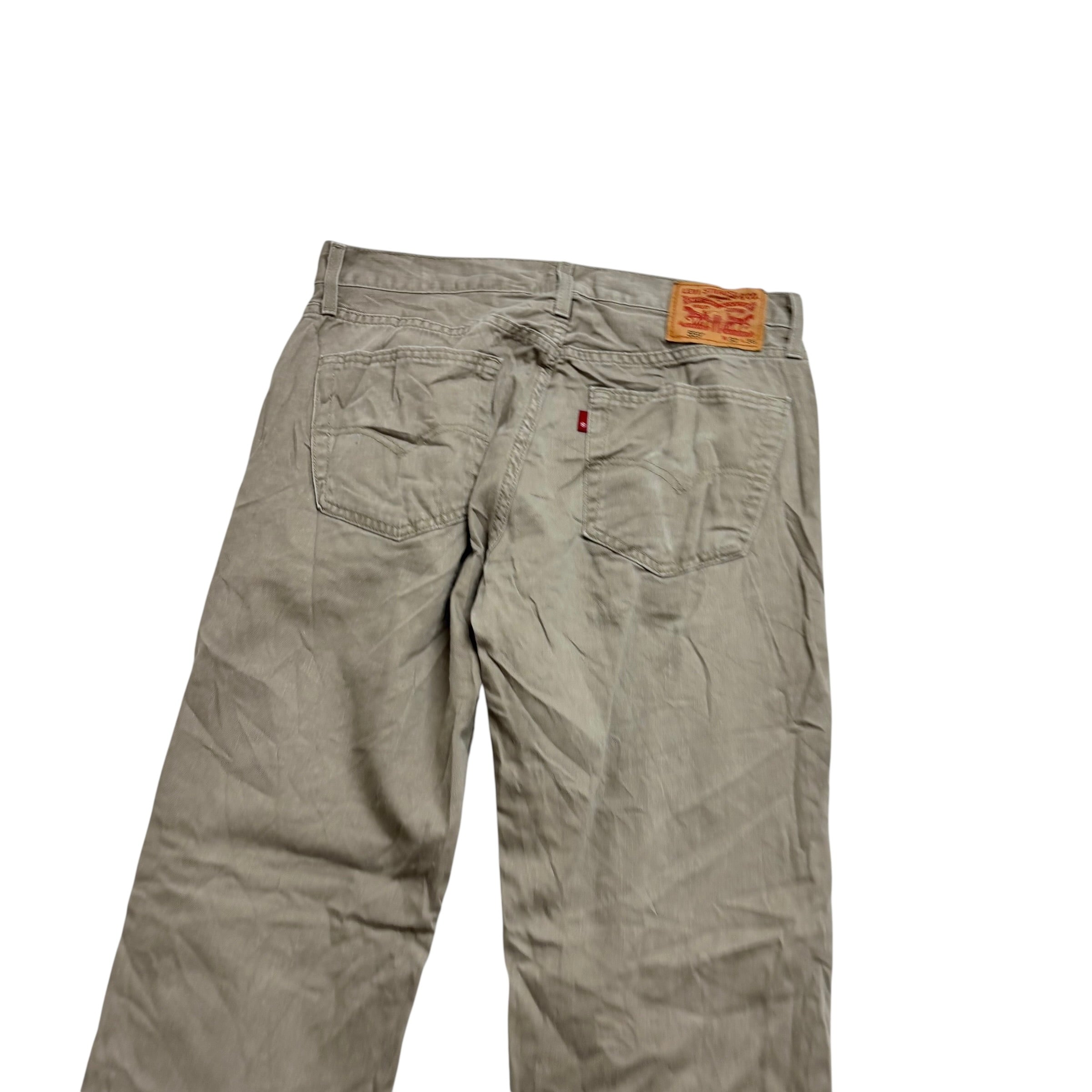 Levis 559 Jeans W32 L36 Mens Beige Regular Straight Fit Denim