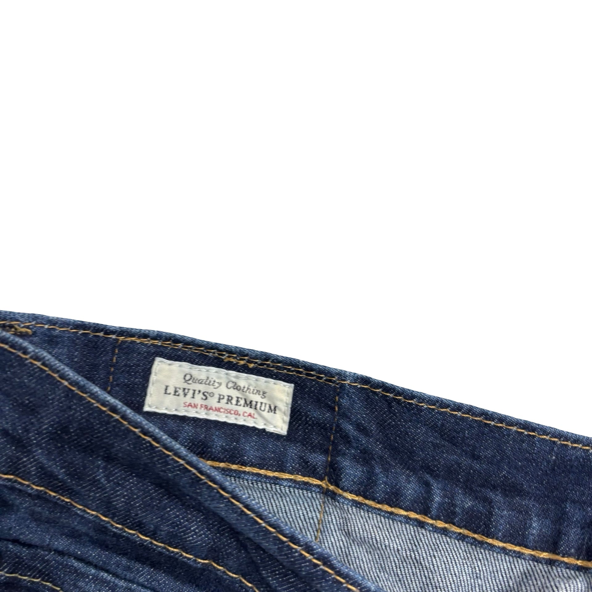Levis 502 Jeans W32 L33 Mens Dark Blue Regular Tapered Fit Stretch Premium