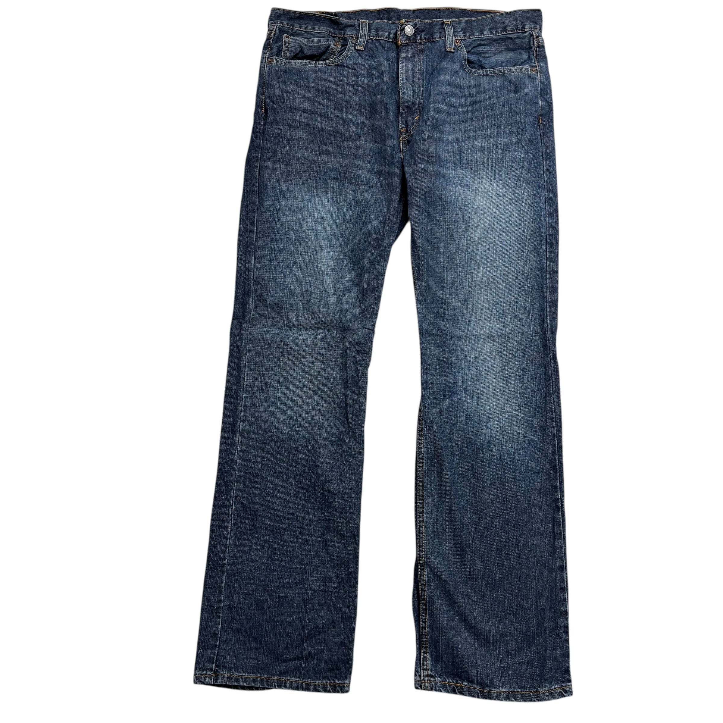 Levis 527 Jeans W36 L32 Mens Dark Blue Slim Bootcut Fit Denim (E)