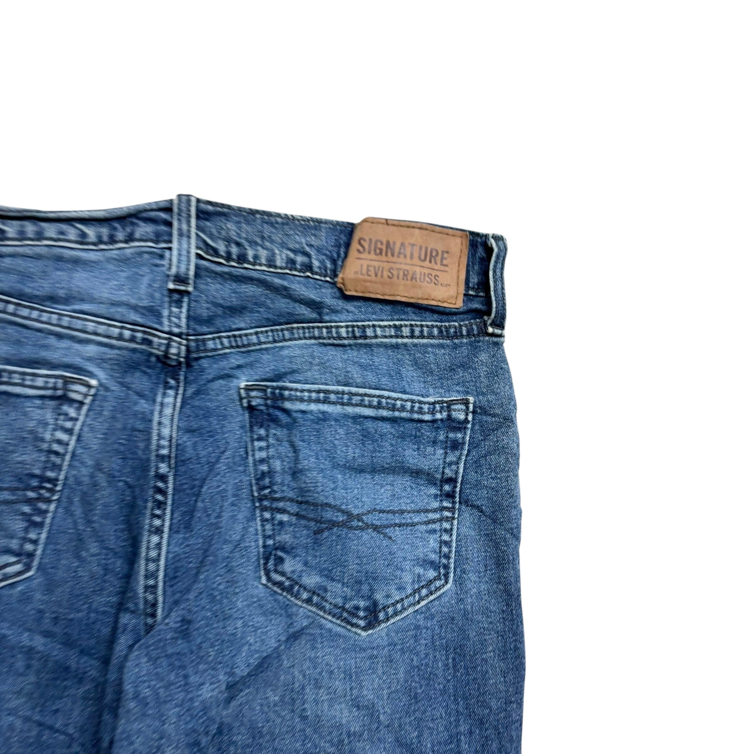 Levis Signature Jeans W30 L31 Mens Mid Blue Athletic Fit Stretch Denim