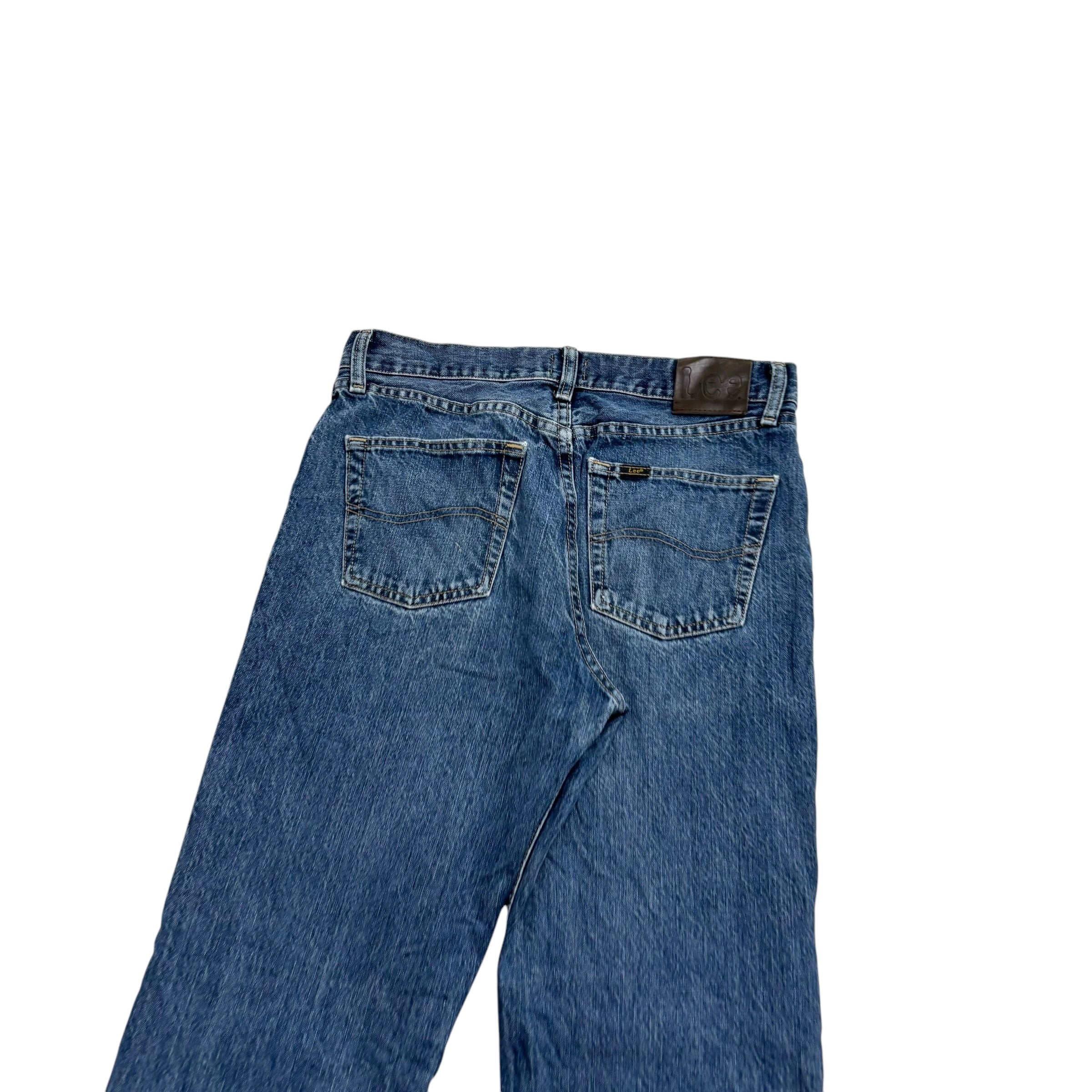 Lee Jeans W31 L30 Mens Mid Blue Relaxed Straight Fit Denim (E)