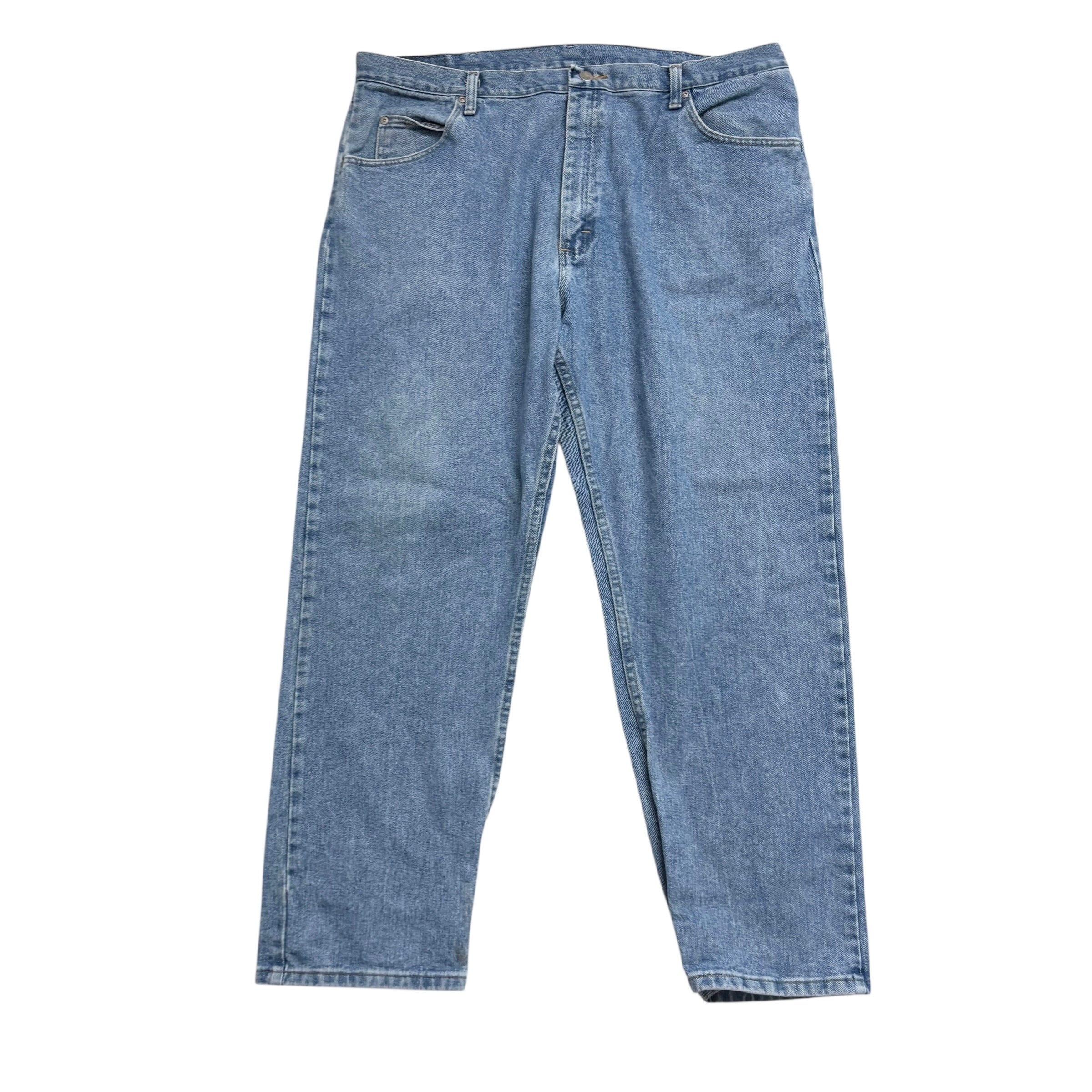Wrangler Jeans W42 L30 Mens Light Blue Relaxed Straight Fit Vintage Denim