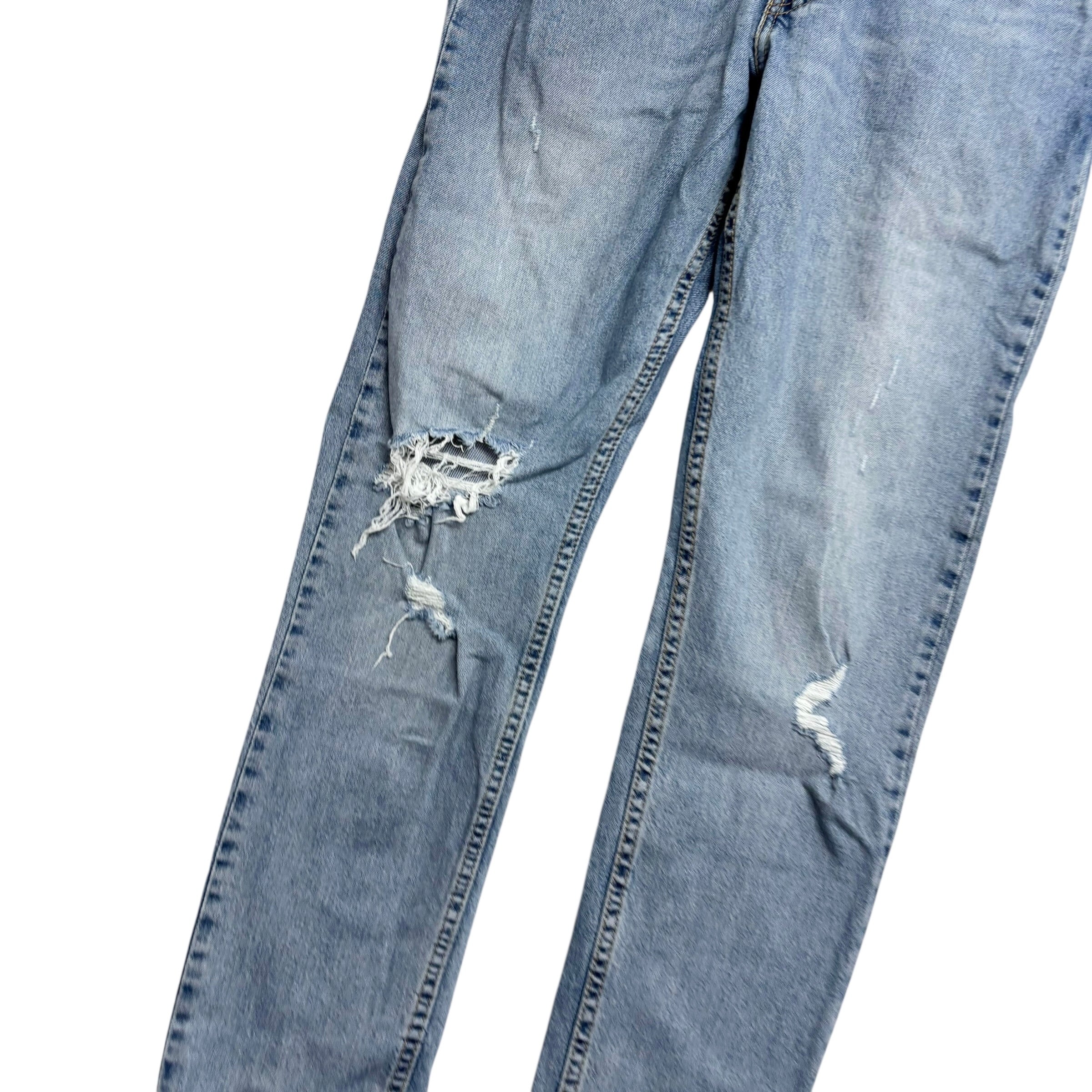 Levis 512 Distressed Jeans W31 L31 Mens Light Blue Slim Tapered Fit Stretch Denim