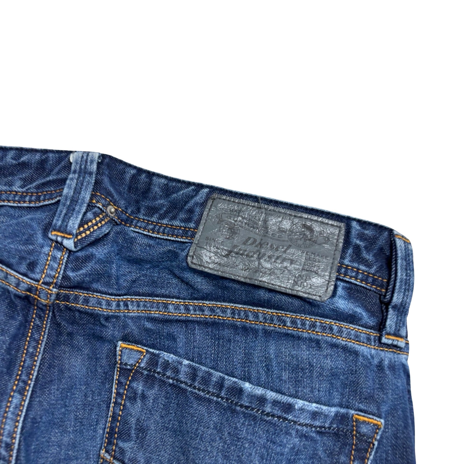 Diesel Larkee Jeans W31 L30 Mens Dark Blue Regular Straight Fit Denim (E)