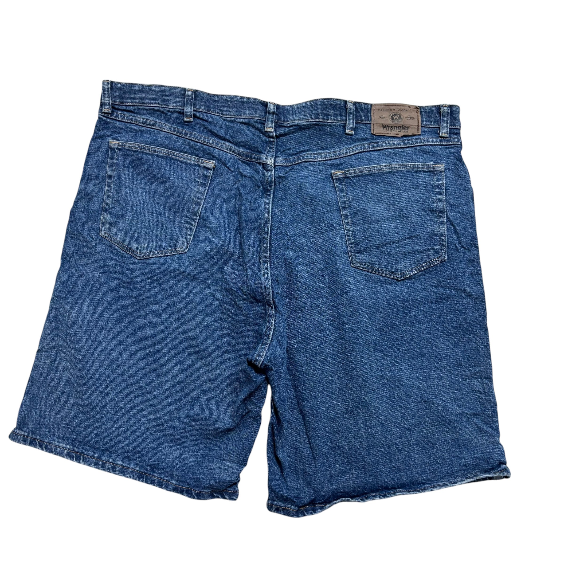 Wrangler Baggy Jorts W42 Mens Denim Shorts Mid Blue Relaxed Fit Stretch (E)