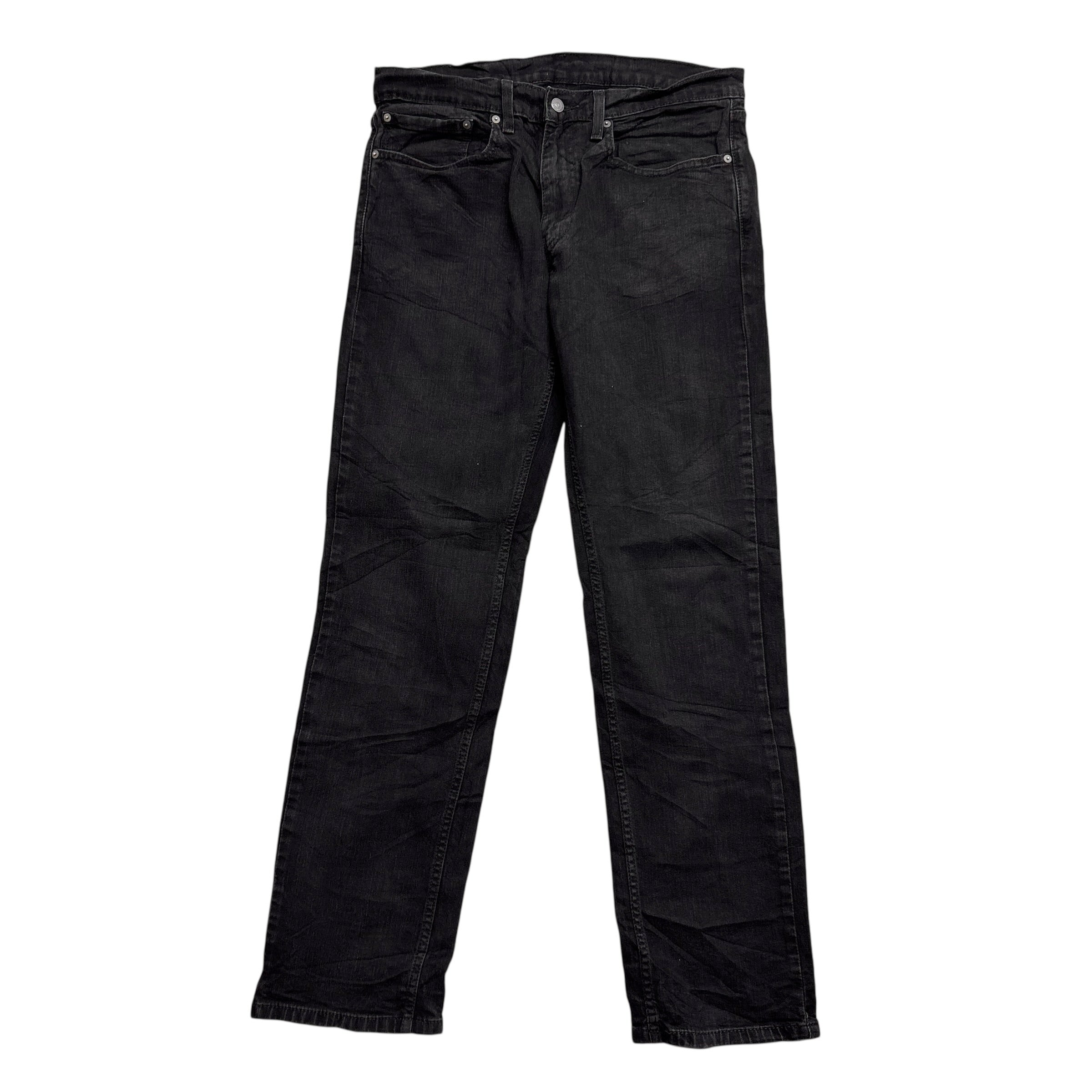 Levis 559 Jeans W34 L34 Mens Black Regular Straight Fit Stretch Denim (E)