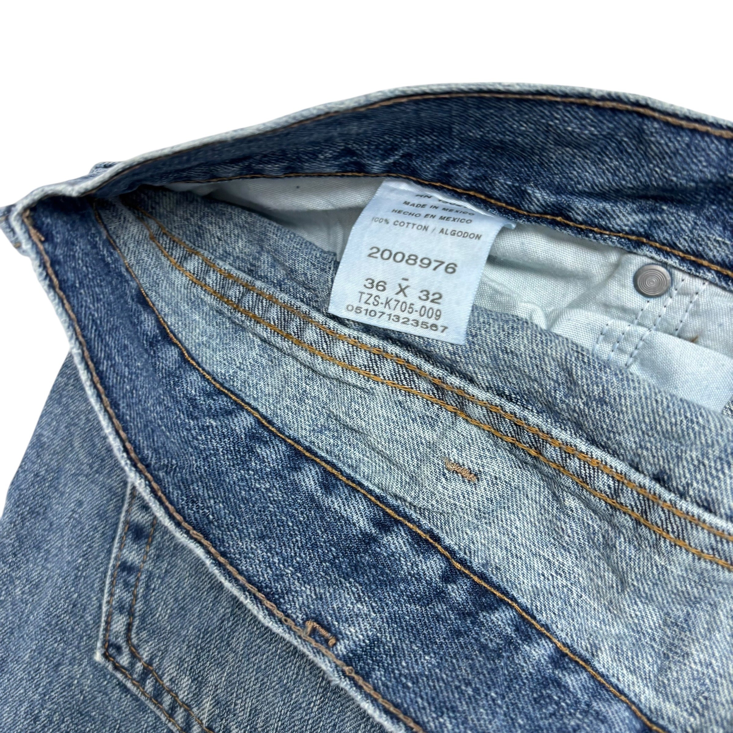Lee Jeans W36 L32 Mens Light Blue Regular Straight Fit Vintage Denim (E)