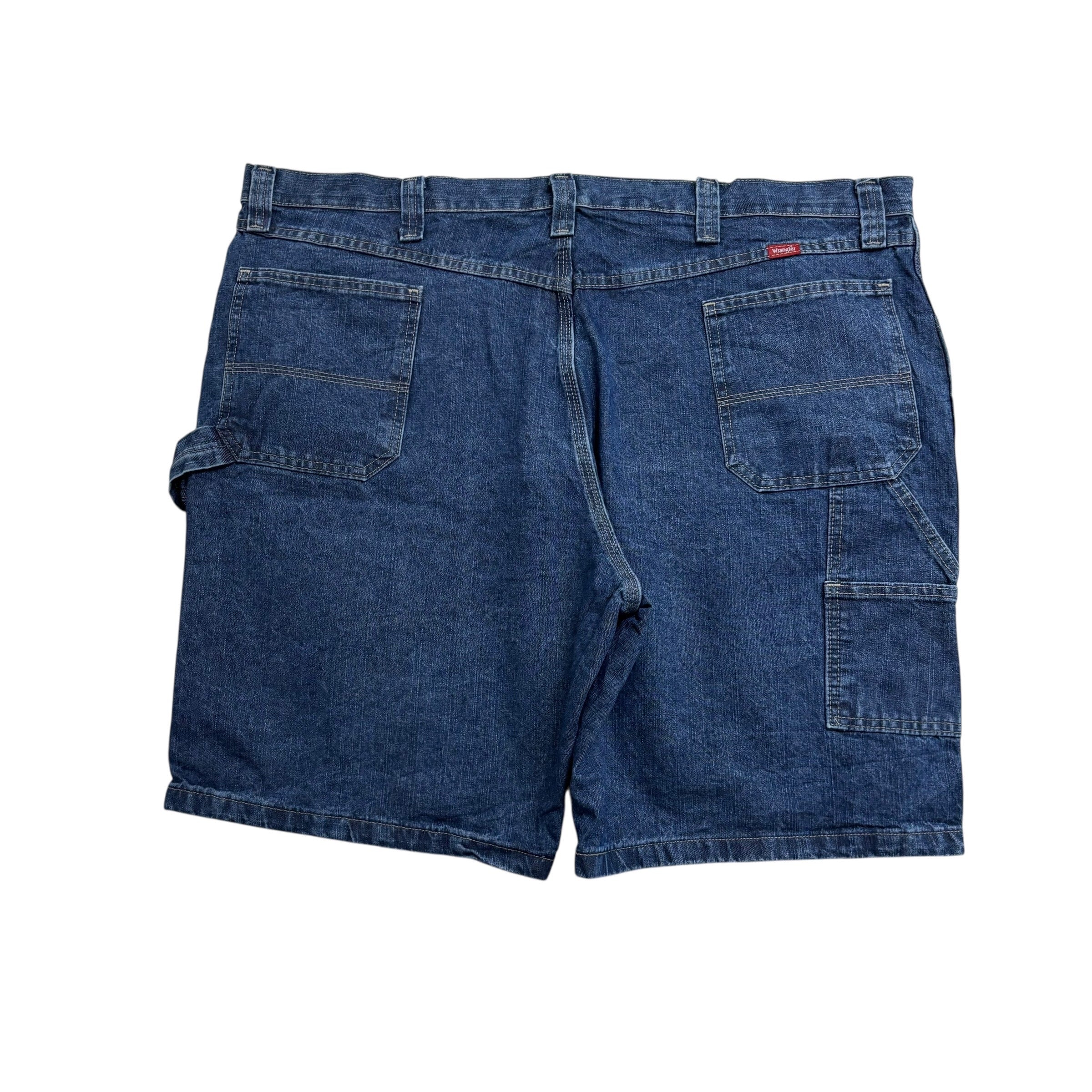 Wrangler Baggy Jorts W44 Mens Dark Blue Denim Shorts Carpenter Relaxed Fit (E)