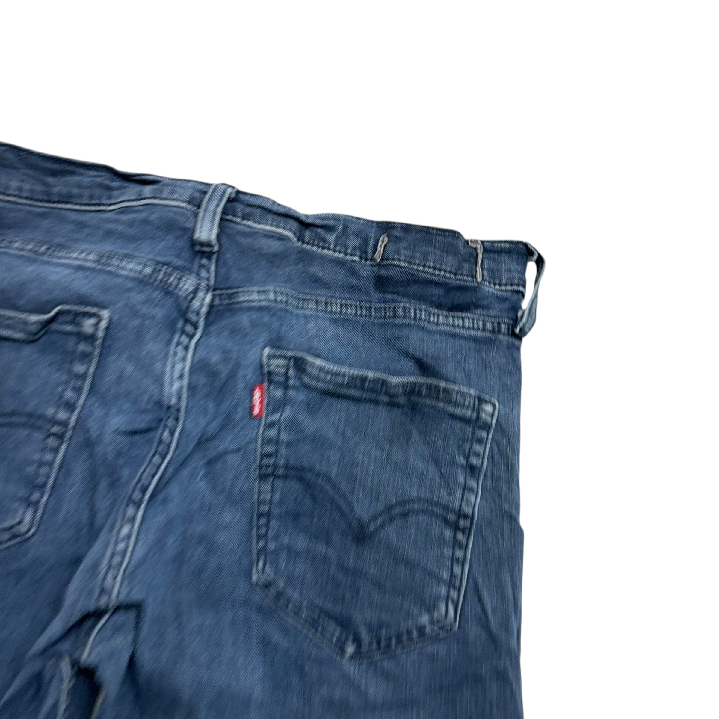 Levis 514 Jeans W32 L34 Mens Navy Blue Slim Straight Fit Stretch Denim (F)