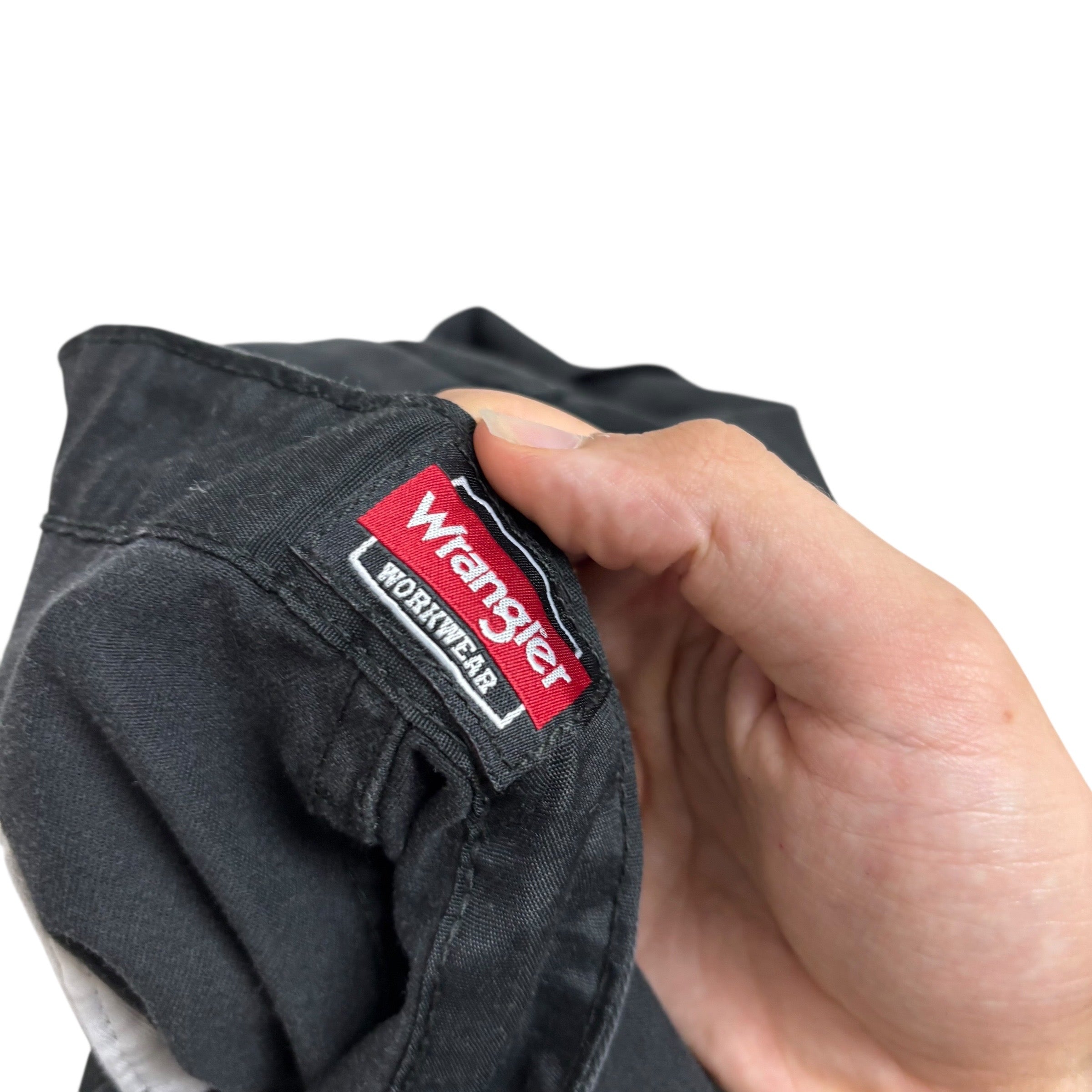 Wrangler Cargo Pants W40 L30 Mens Black Relaxed Straight Fit Trousers