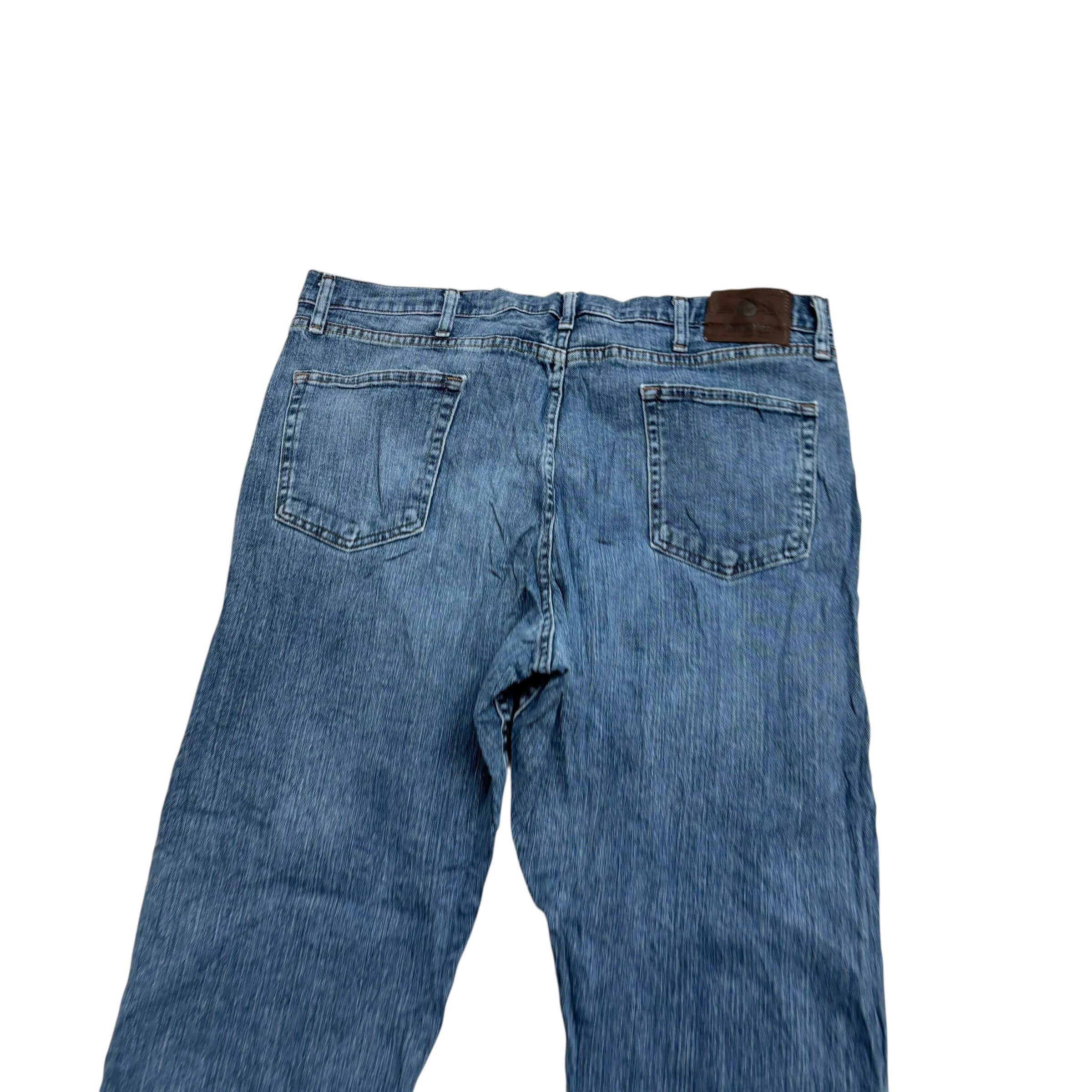 Wrangler Jeans W38 L30 Mens Mid Blue Relaxed Straight Fit Stretch Denim (F)
