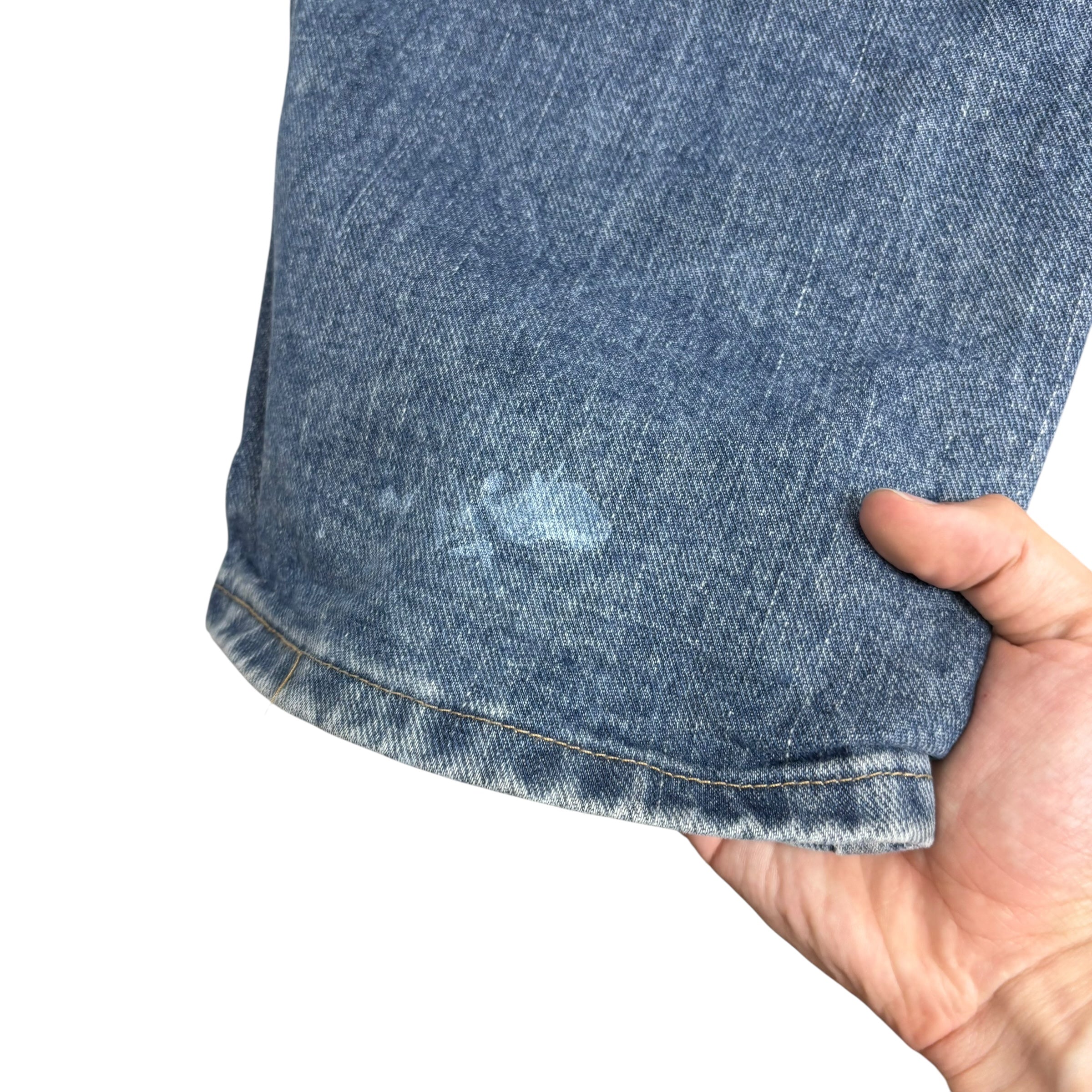 Wrangler Jeans W40 L32 Mens Mid Blue Relaxed Straight Fit Denim