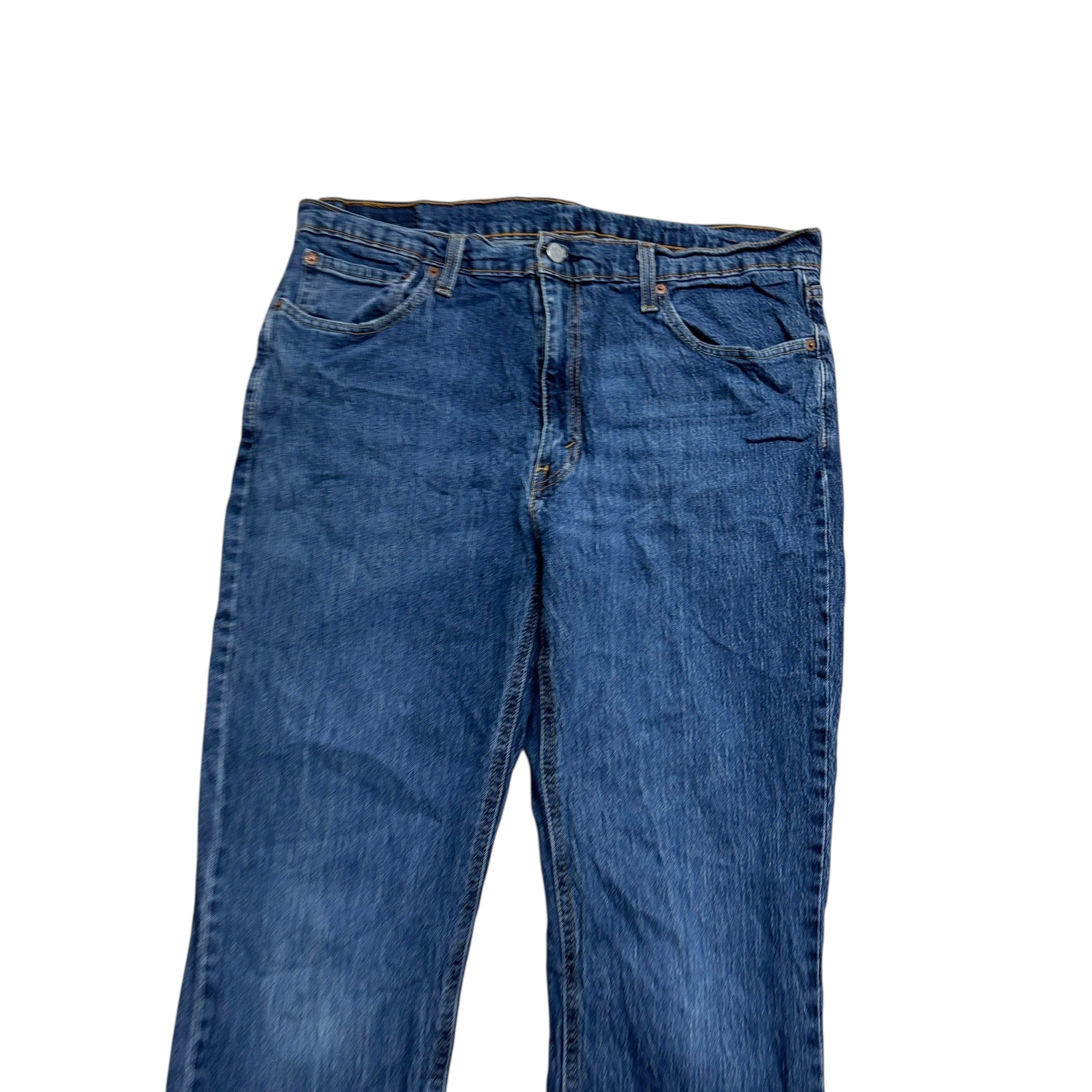 Levis 541 Jeans W36 L32 Mens Mid Blue Athletic Tapered Fit Stretch Denim (E)