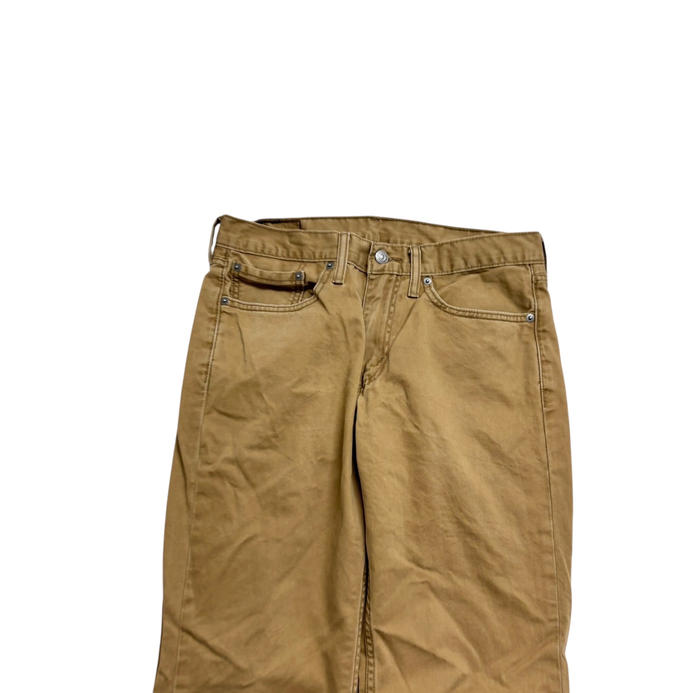Levis 514 Trousers W31 L30 Mens Tan Regular Straight Fit Pants