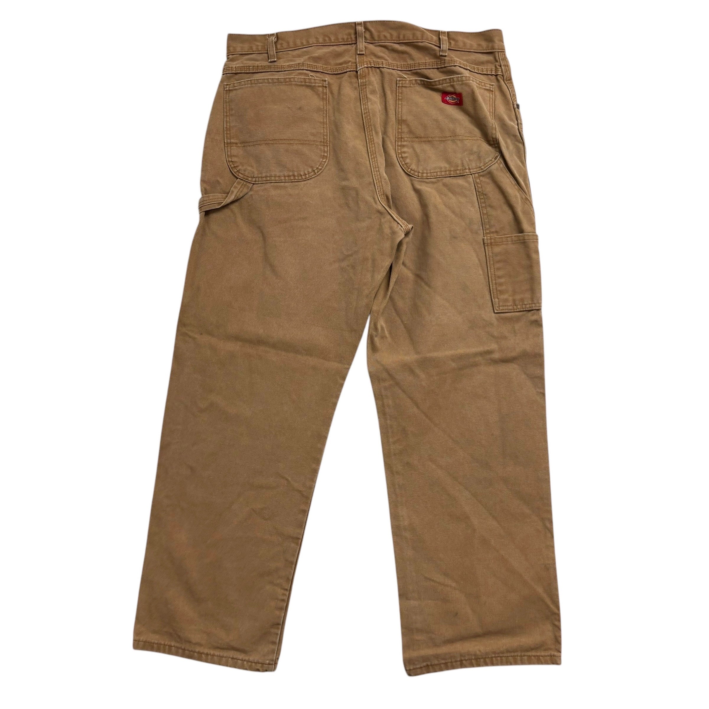 Dickies Carpenter Pants W38 L30 Mens Tan Relaxed Straight Fit Vintage Trousers
