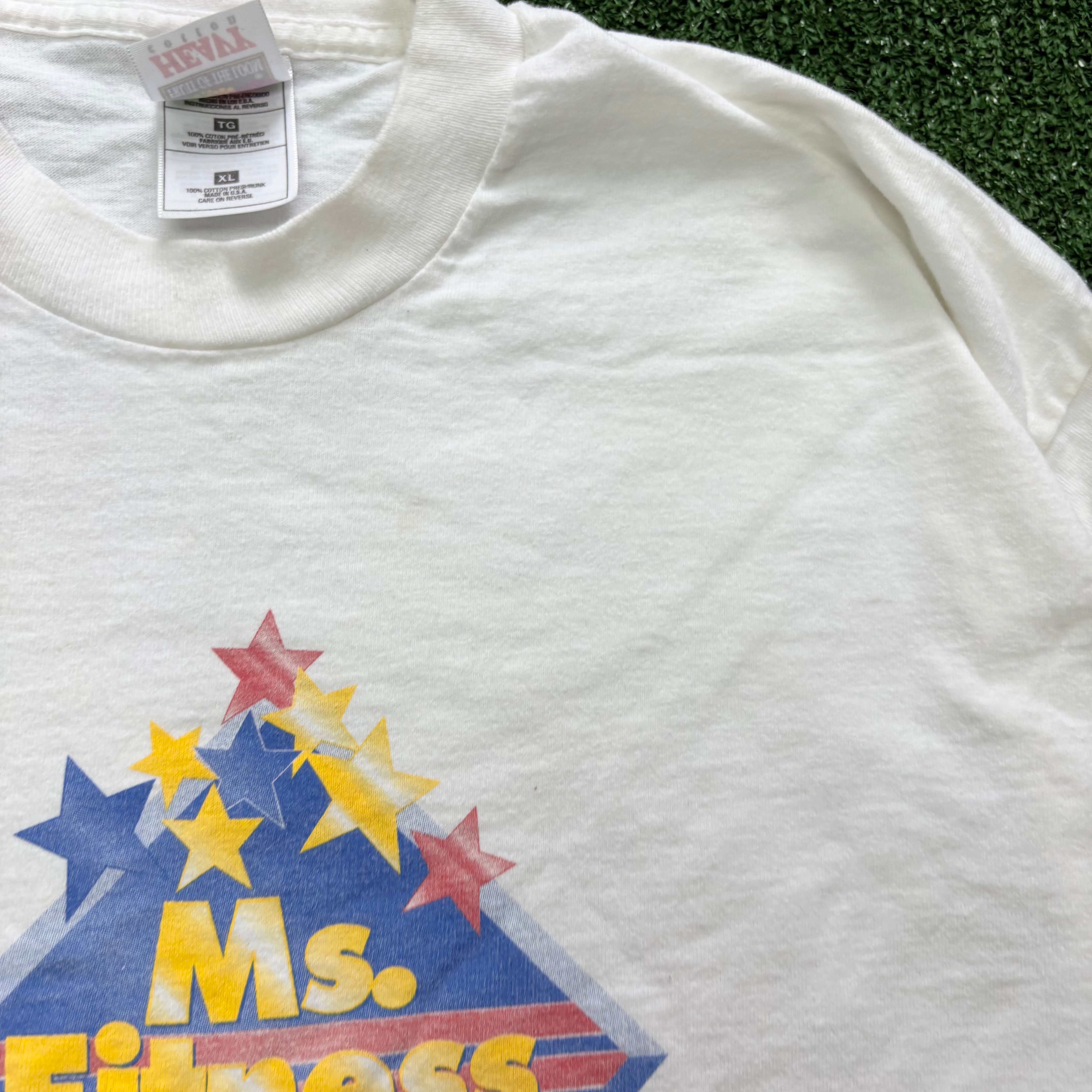 Vintage T Shirt Mens XL White Single Stitch Graphic Print 90s USA