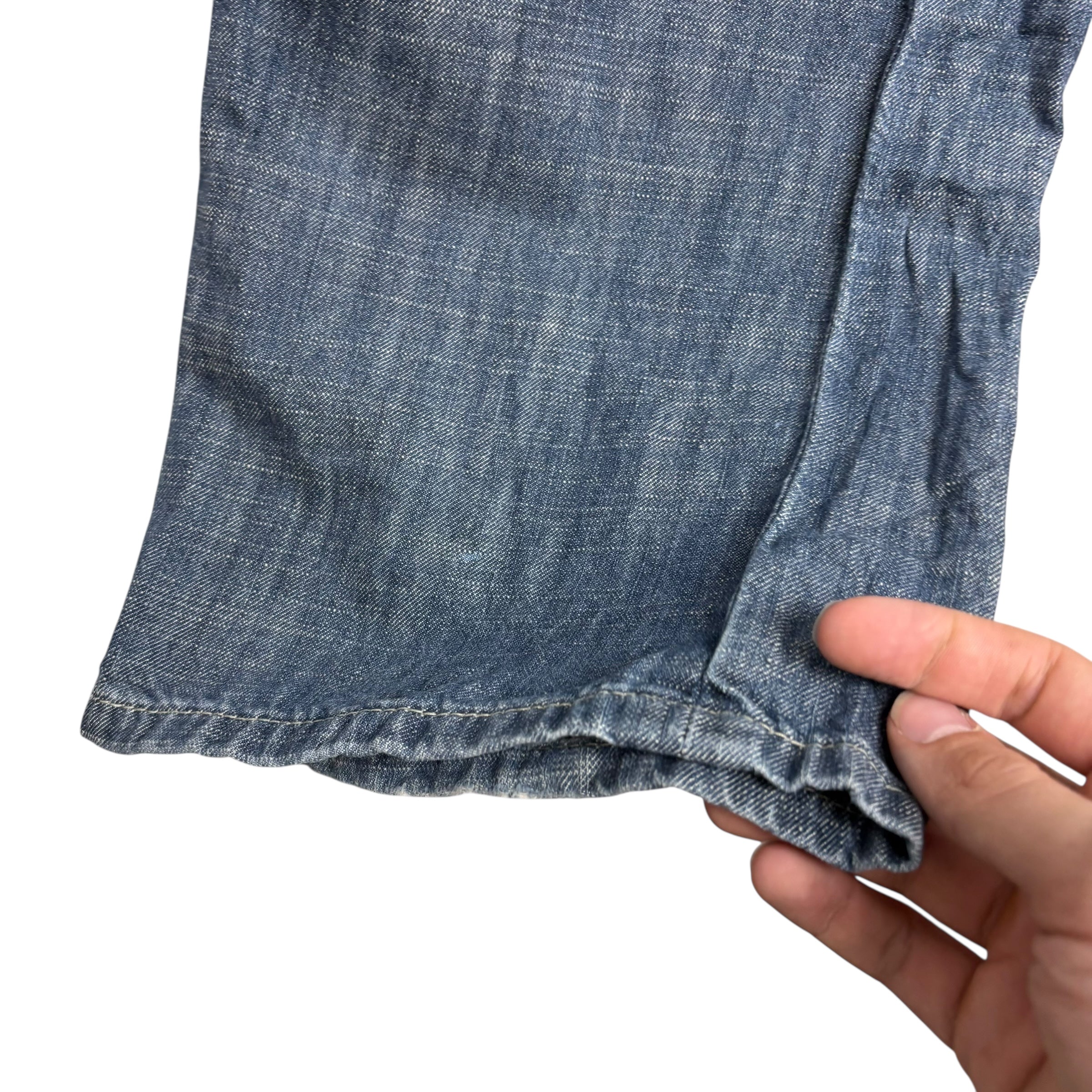 Levis 569 Jeans W34 L31 Mens Silver Blue Baggy Relaxed Straight Fit Denim