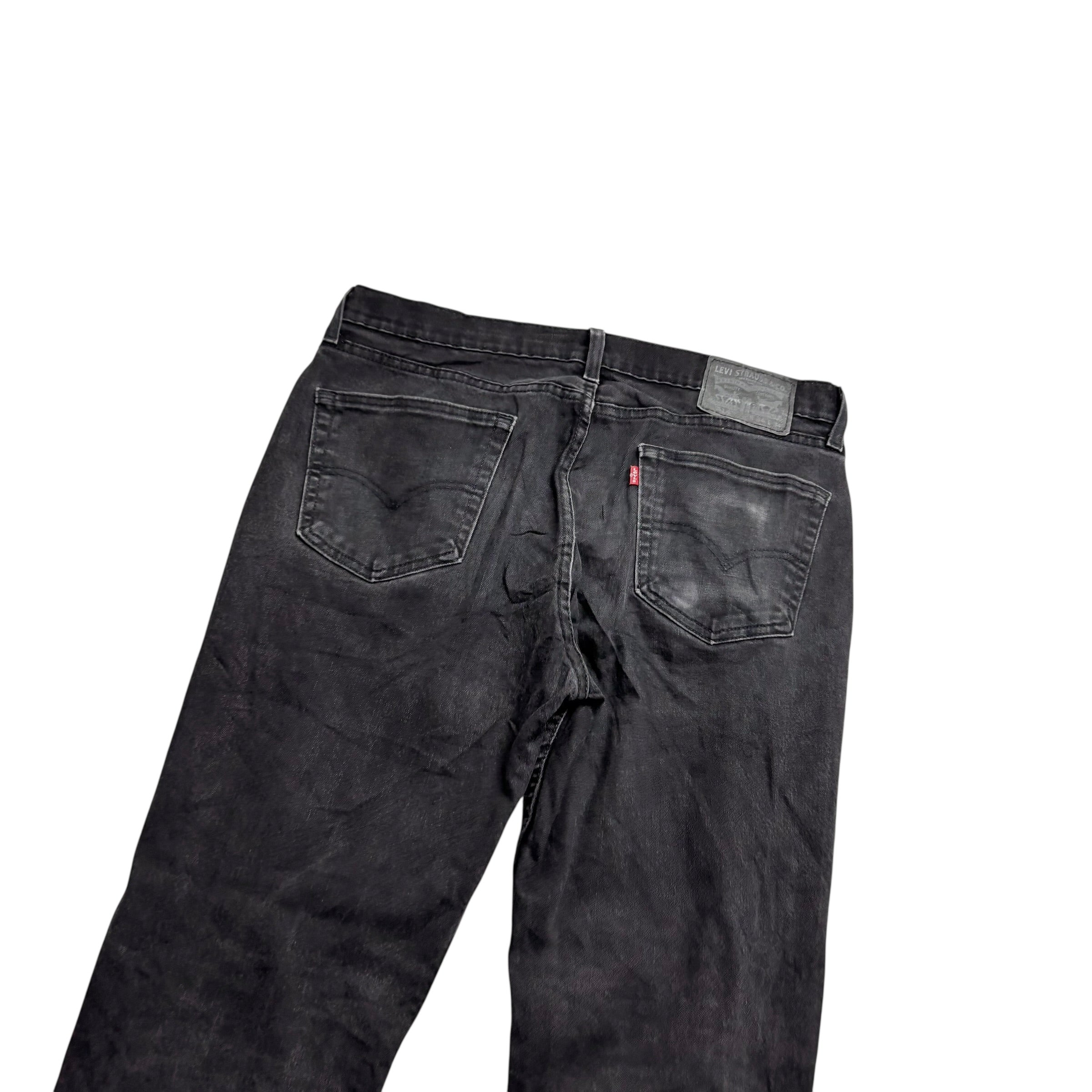 Levis 514 Jeans W34 L34 Mens Black Regular Straight Fit Stretch Denim