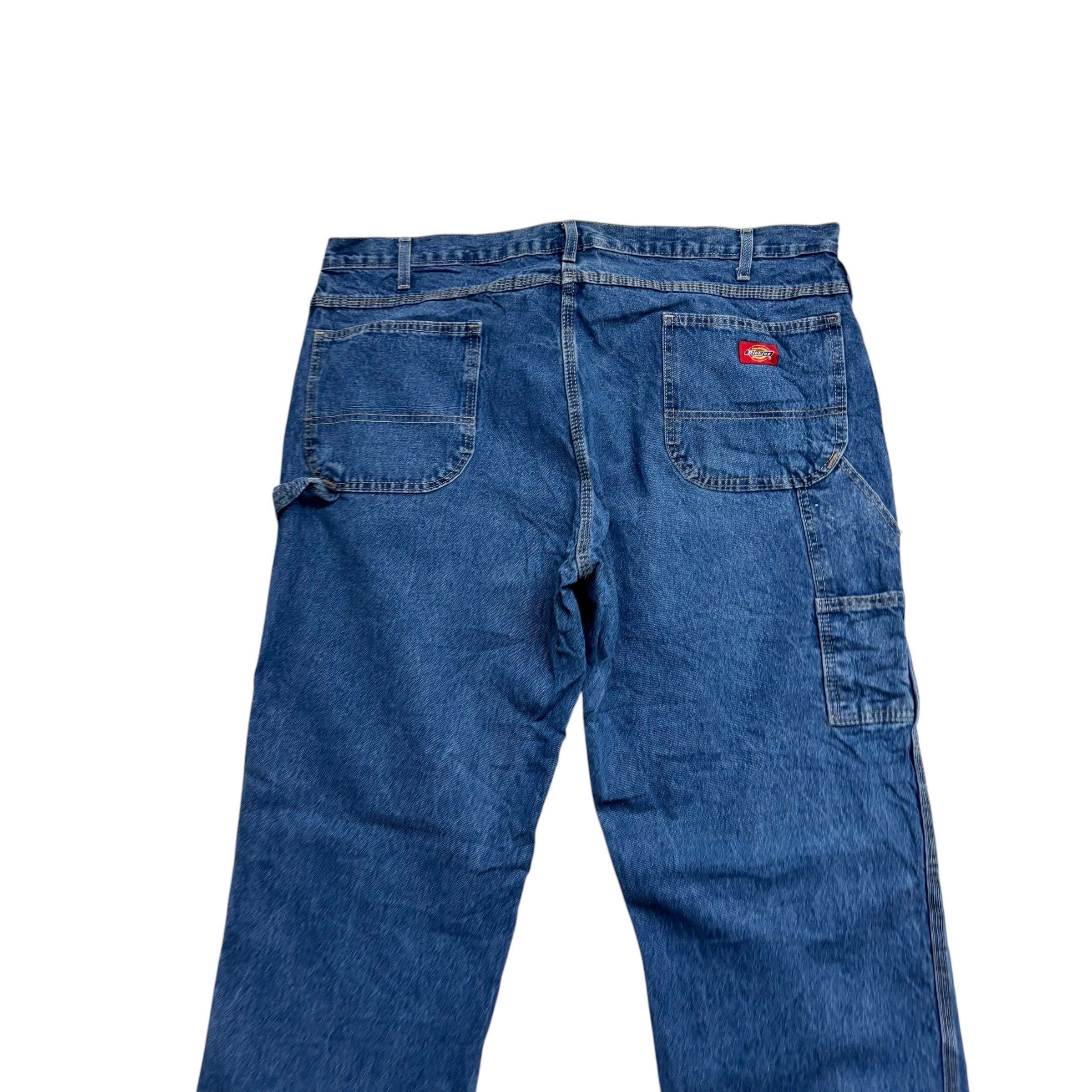 Dickies Carpenter Jeans W40 L34 Mens Mid Blue Relaxed Straight Fit Pants