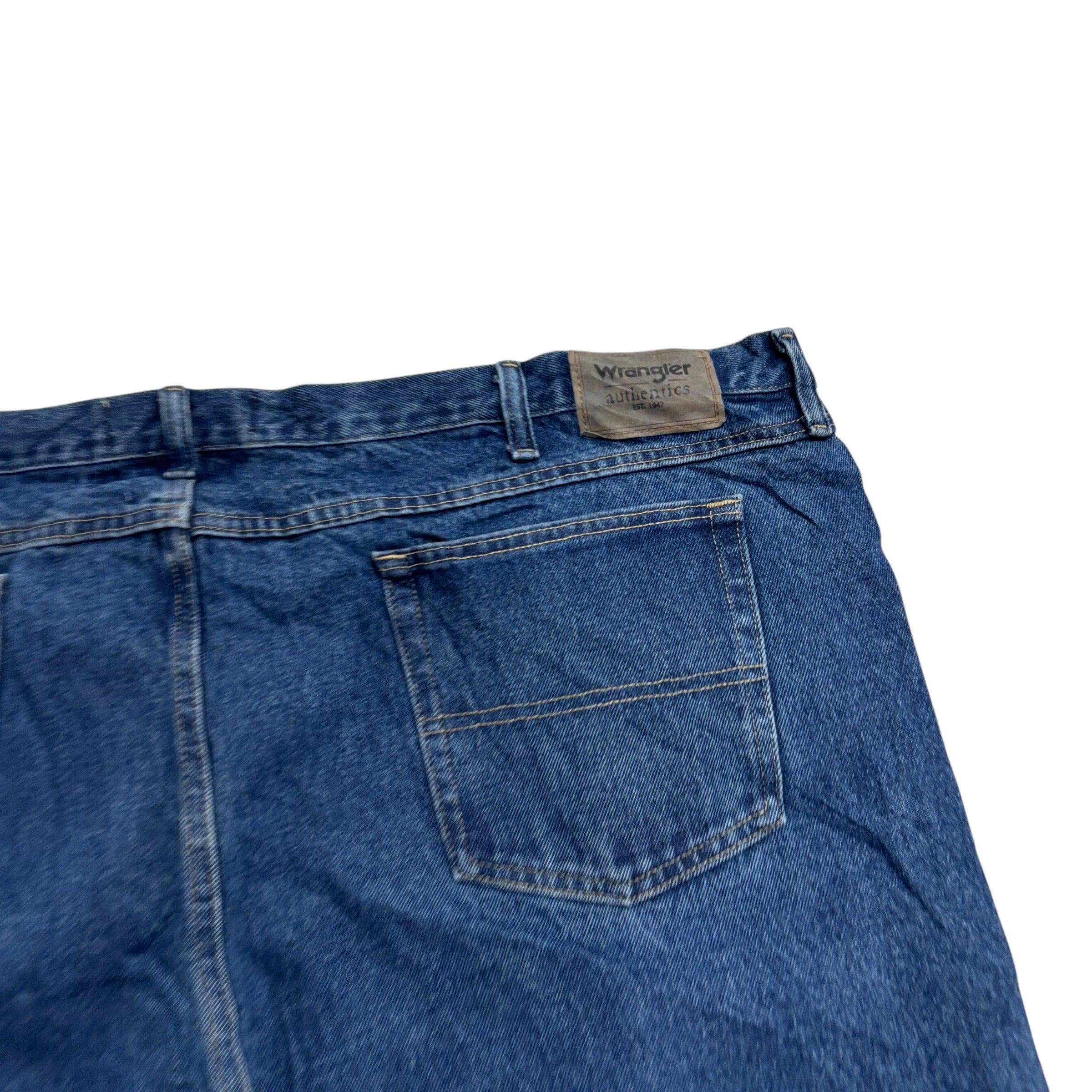 Wrangler Jeans W50 L32 Mens Mid Blue Baggy Relaxed Straight Fit Denim (E)