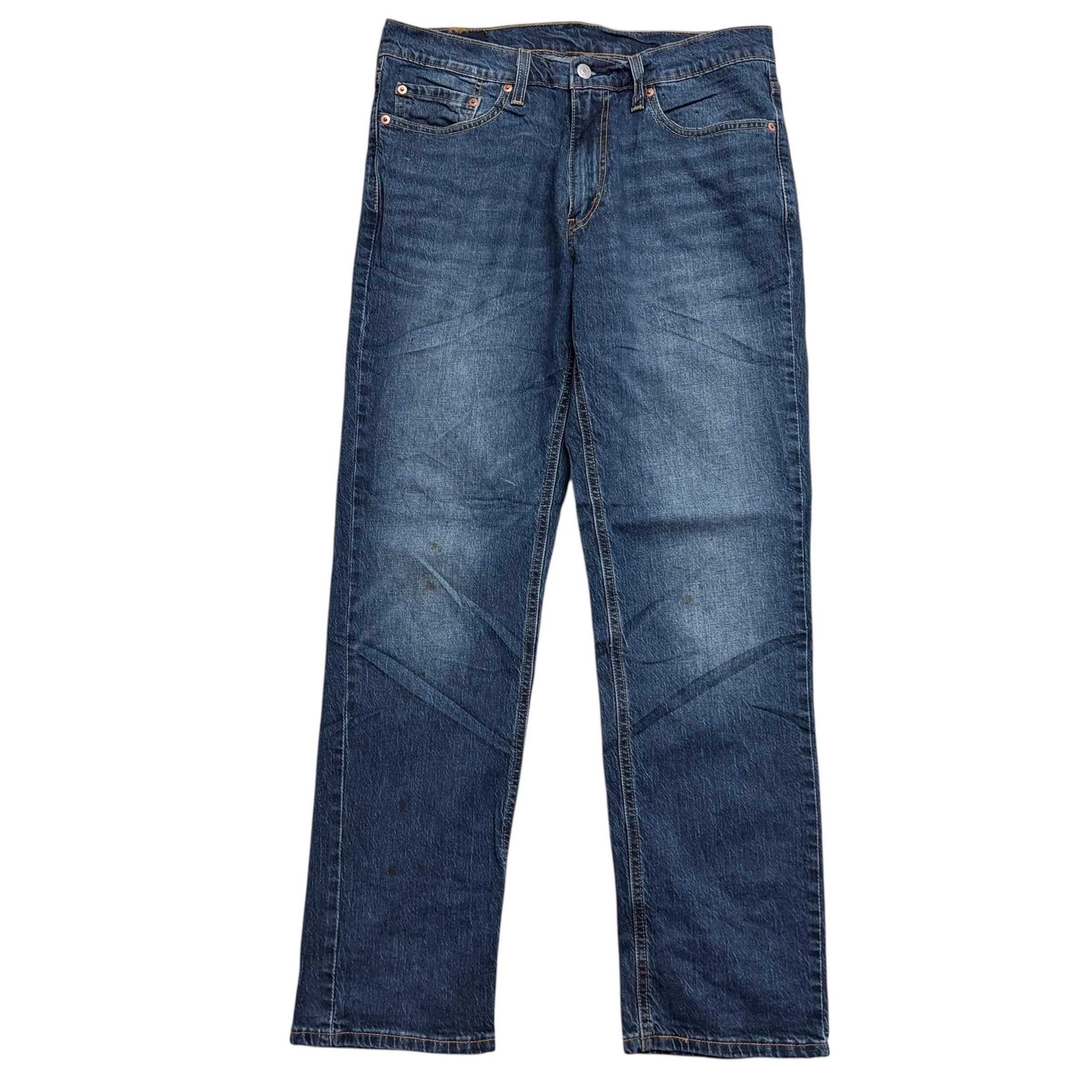 Levis 541 Jeans W32 L32 Mens Mid Blue Athletic Tapered Fit Stretch Denim (F)