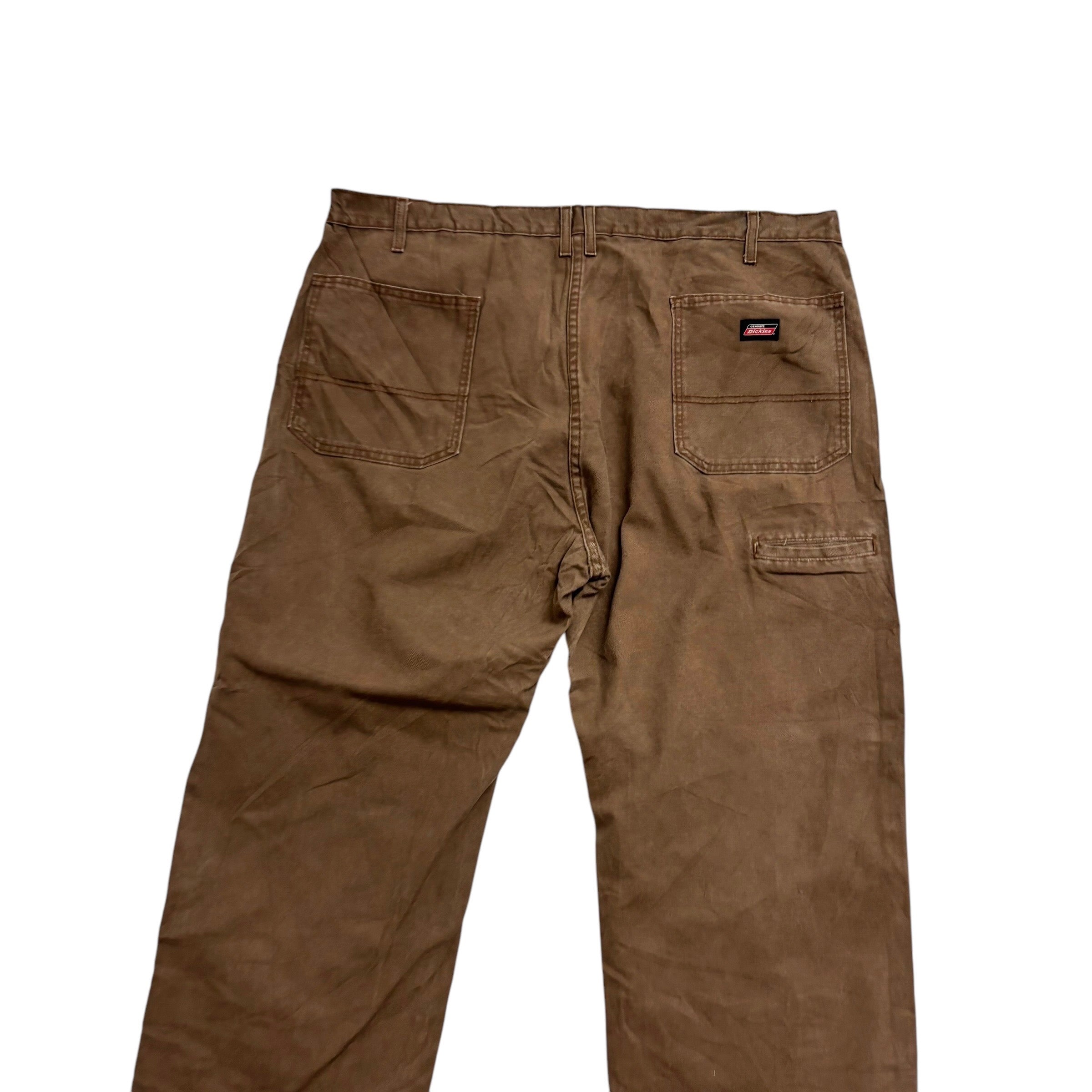 Dickies Carpenter Pants W42 L30 Mens Brown Relaxed Straight Trousers Jeans (E)