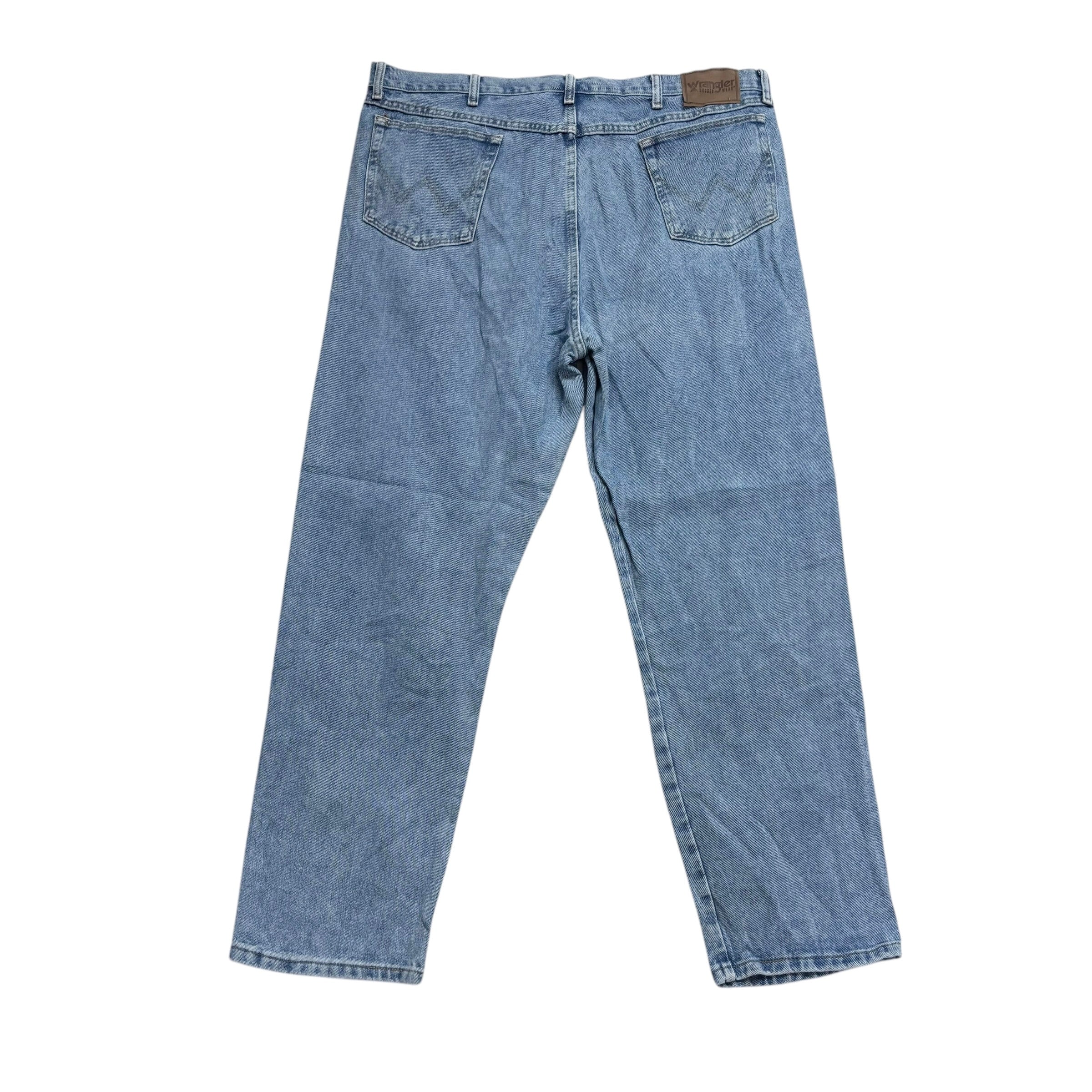 Wrangler Jeans W42 L32 Mens Light Blue Relaxed Tapered Fit Vintage Denim (E)