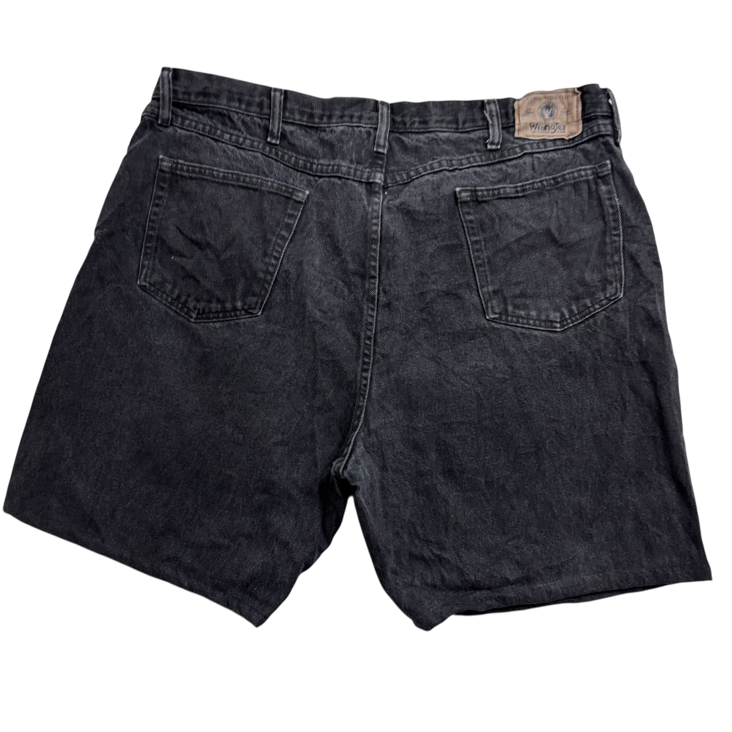 Wrangler Denim Shorts W42 Mens Black 8in Regular Fit