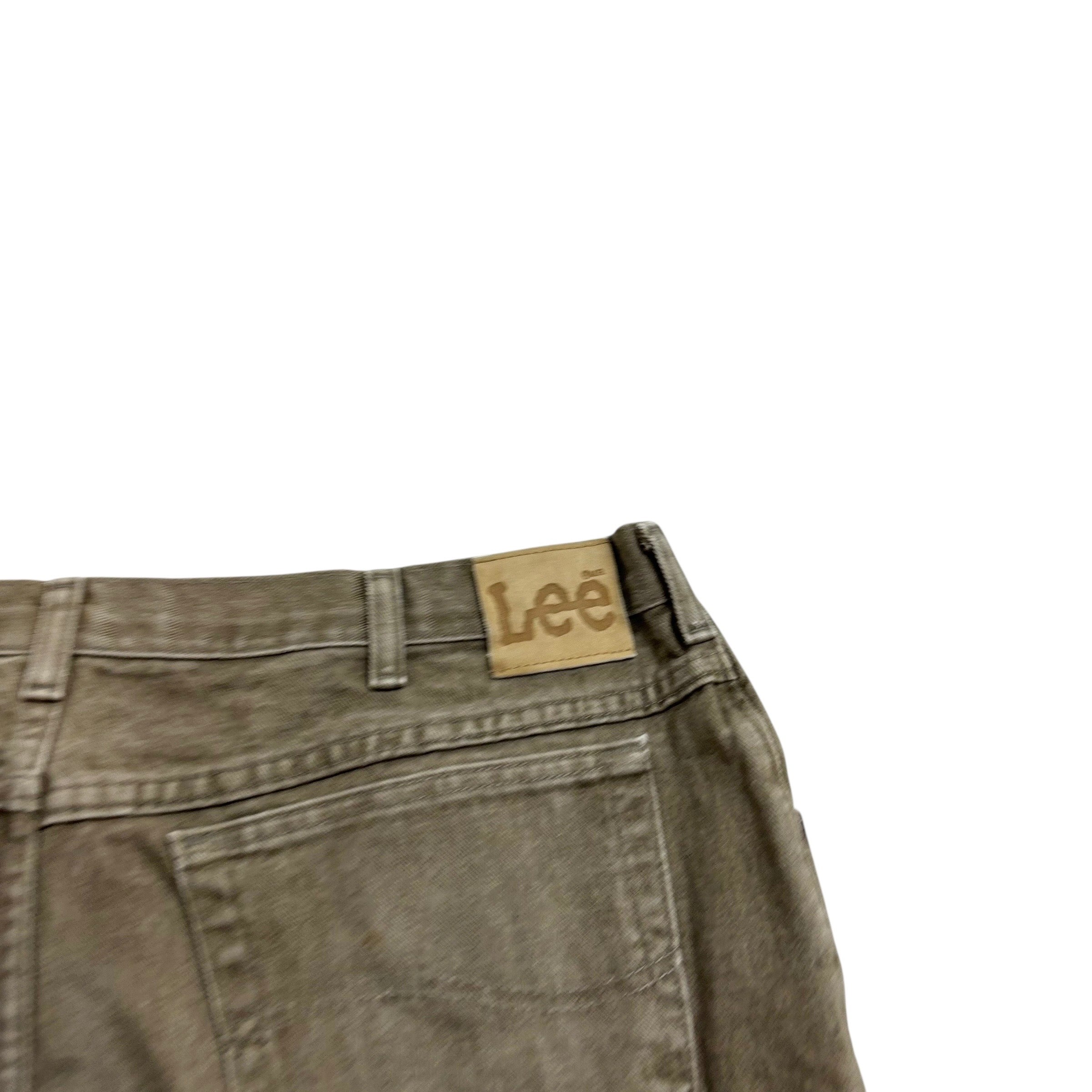 Lee Jeans W40 L30 Mens Green Regular Straight Fit Vintage Denim