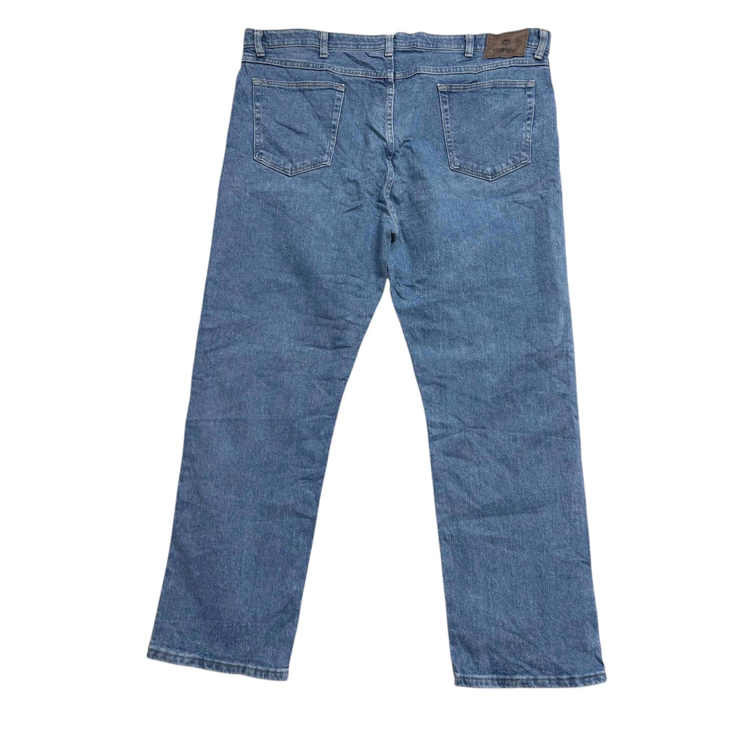 Wrangler Jeans W40 L30 Mens Light Blue Regular Straight Fit Stretch Denim (E)