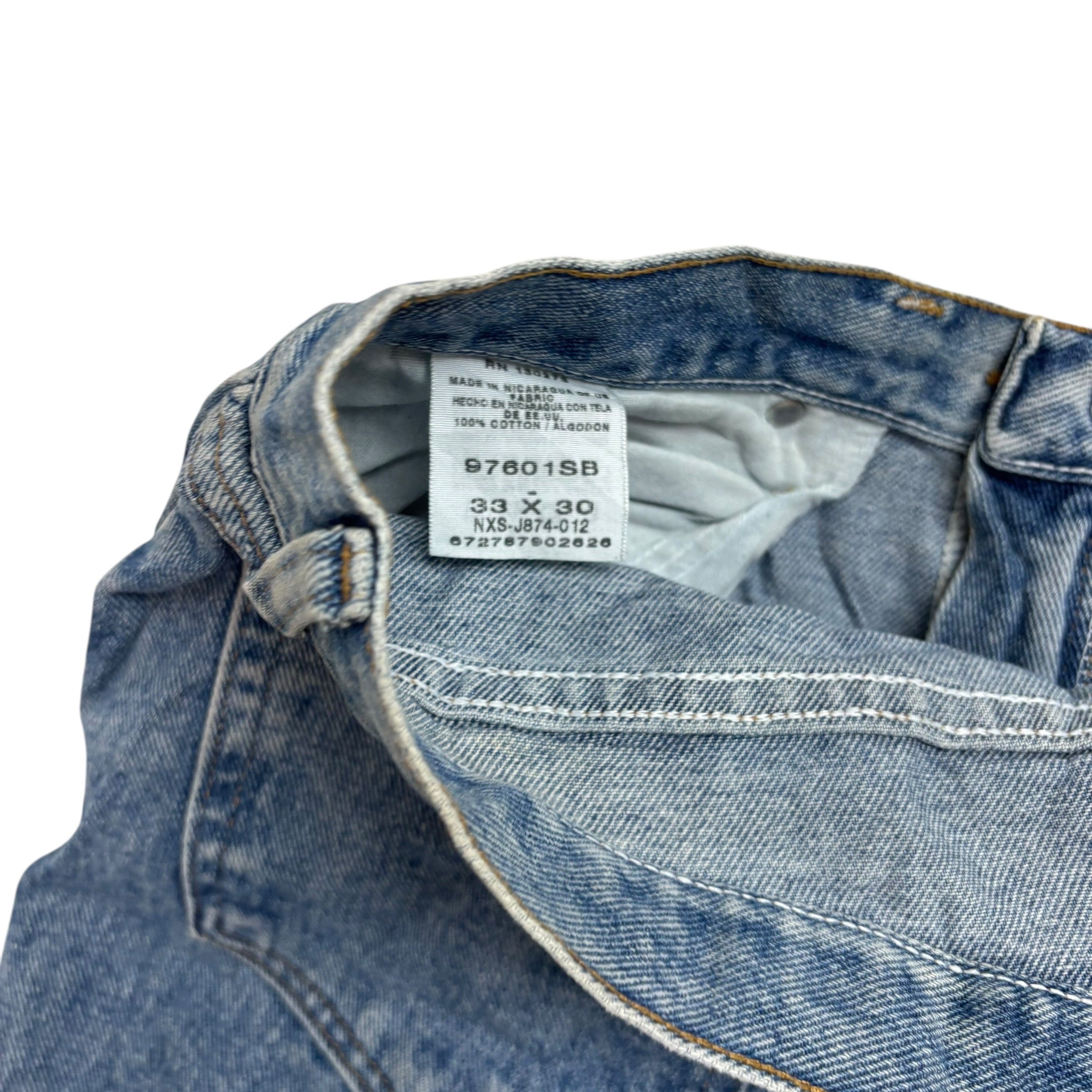 Wrangler Jeans W33 L29 Mens Light Blue Relaxed Straight Fit Vintage Denim (F)