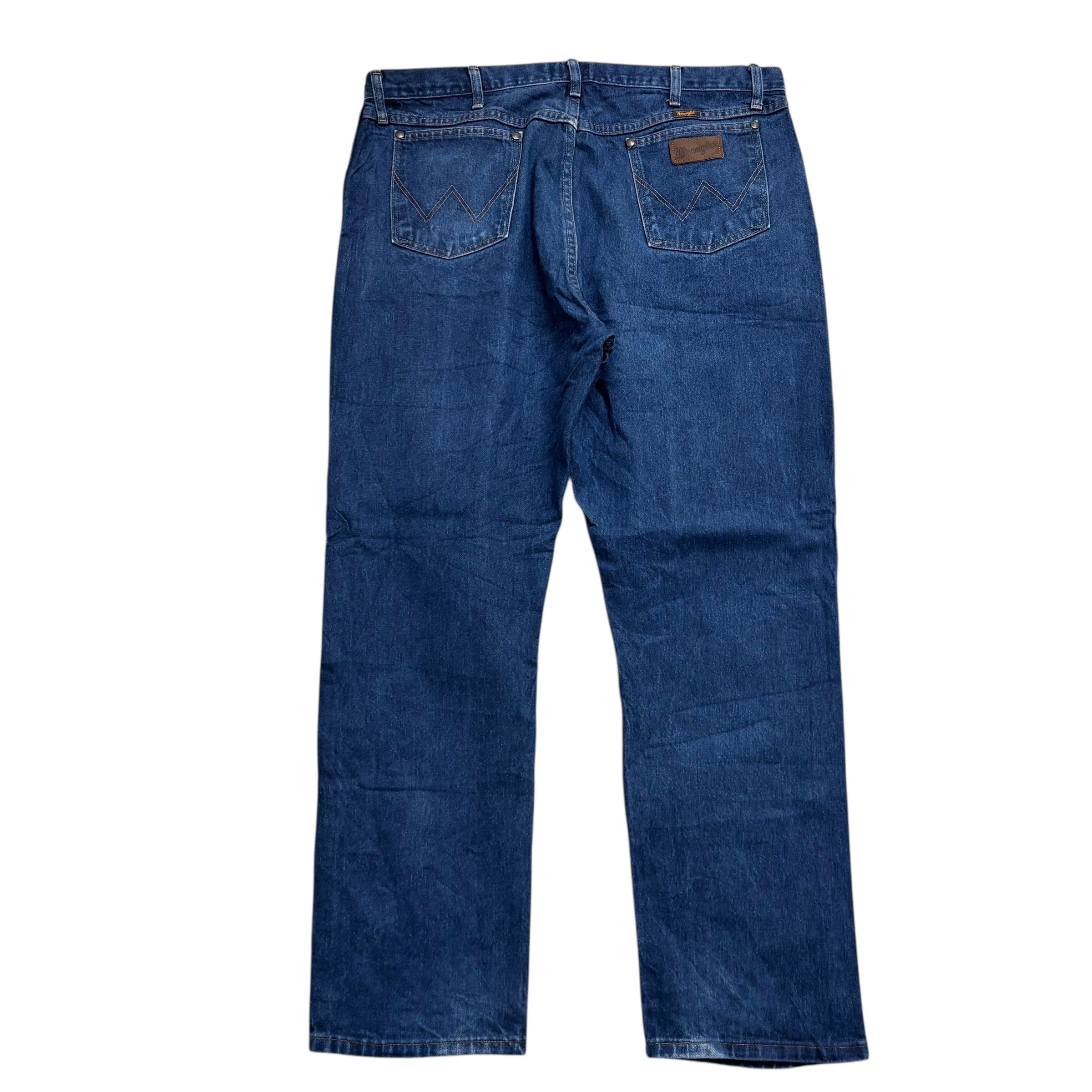 Wrangler Jeans Cowboy Cut W40 L32 Mens Mid Blue 47MWZ Regular Fit Denim (E)