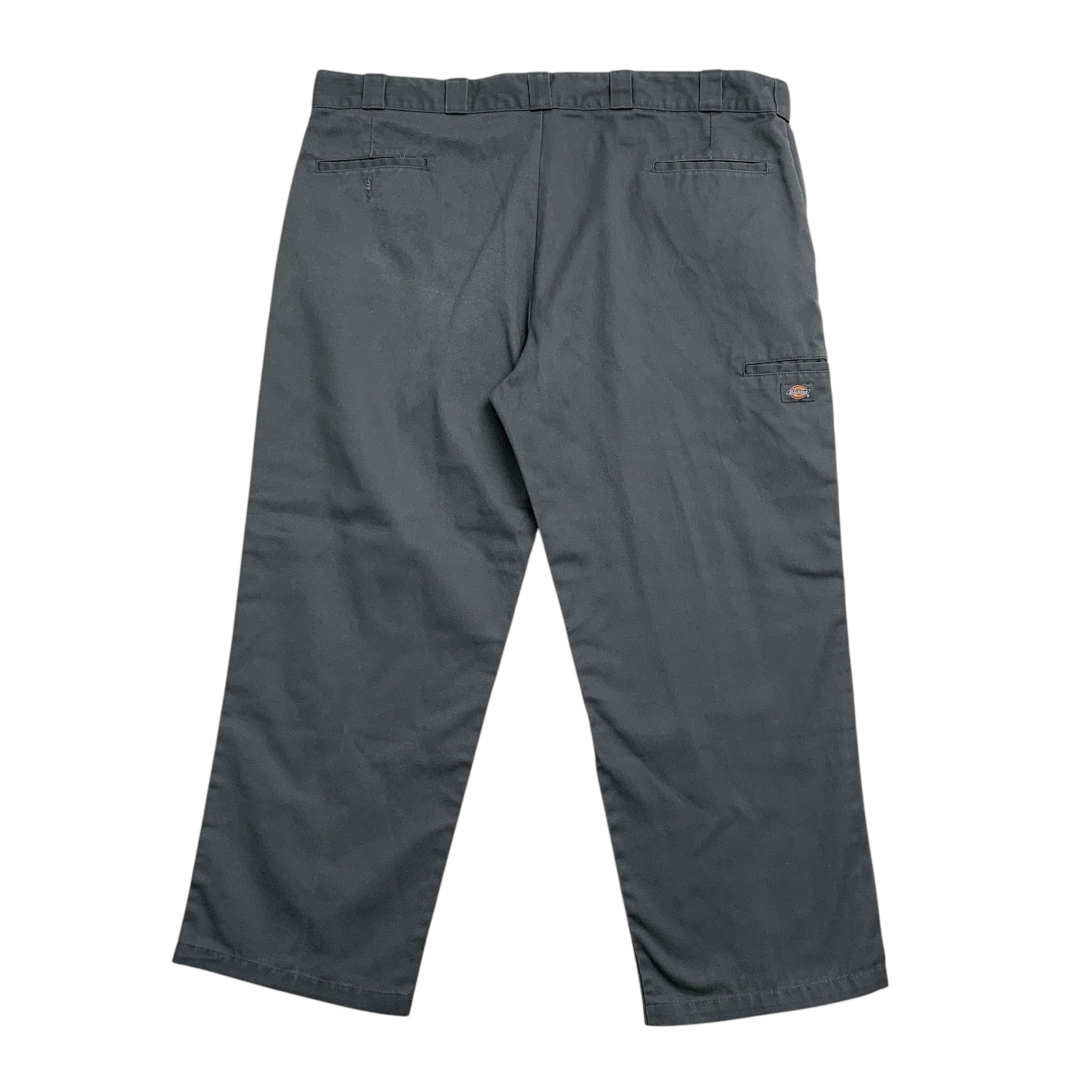 Dickies Double Knee Trousers W46 L30 Mens Grey Pants Baggy Relaxed Fit Workwear