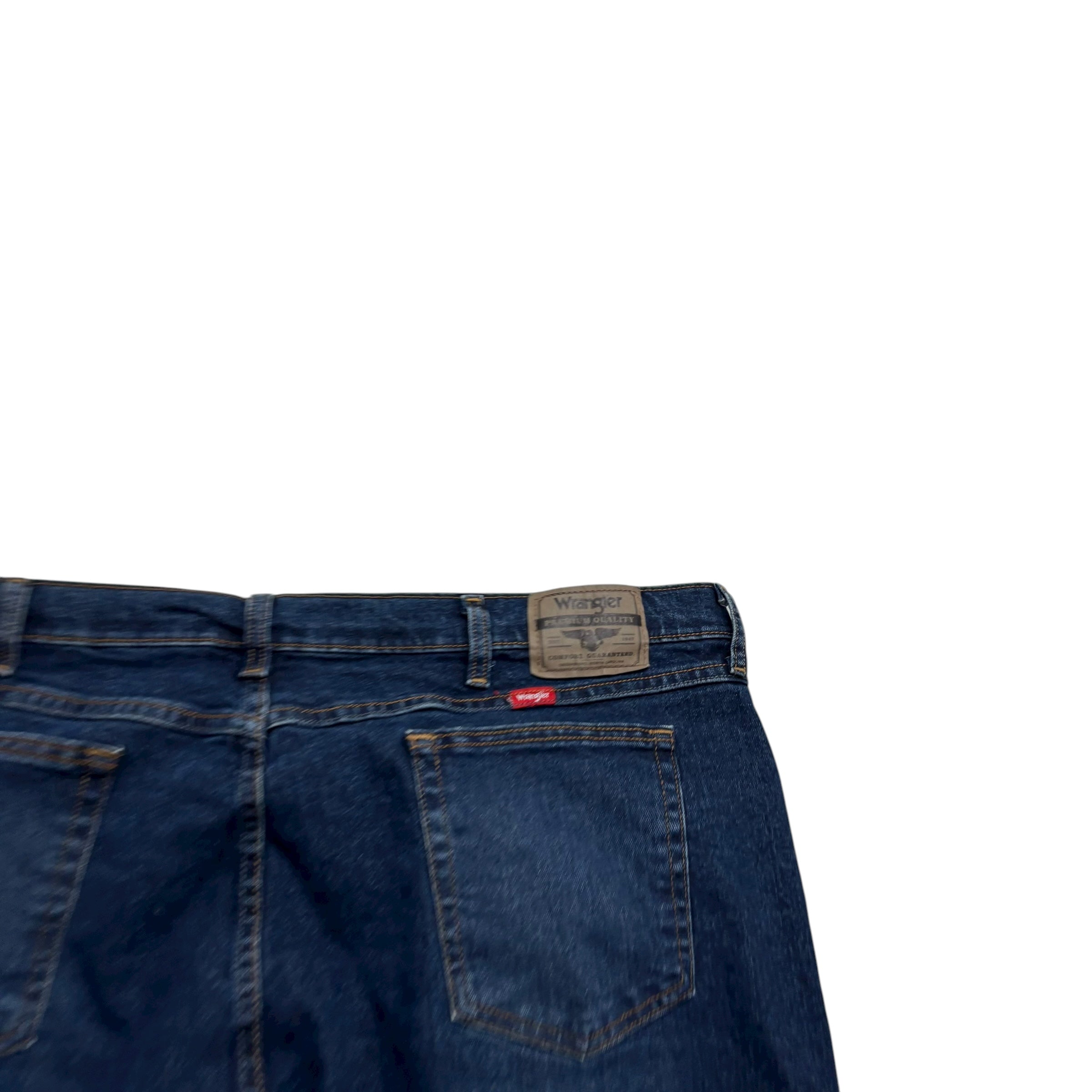 Wrangler Jeans W44 L30 Mens Dark Blue Relaxed Straight Fit Stretch Denim (E)