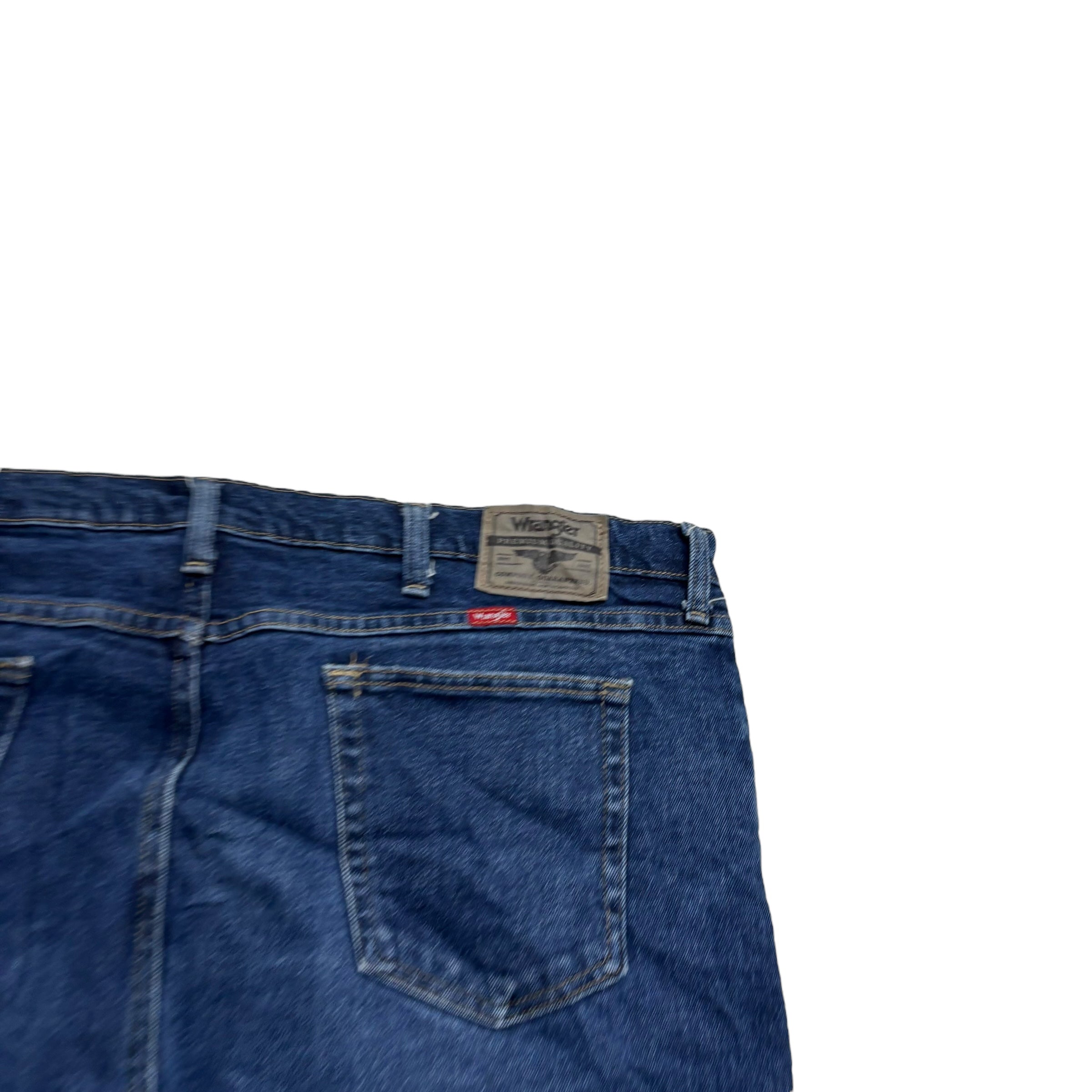 Wrangler Jeans W44 L30 Mens Dark Blue Regular Straight Fit Stretch Denim (E)