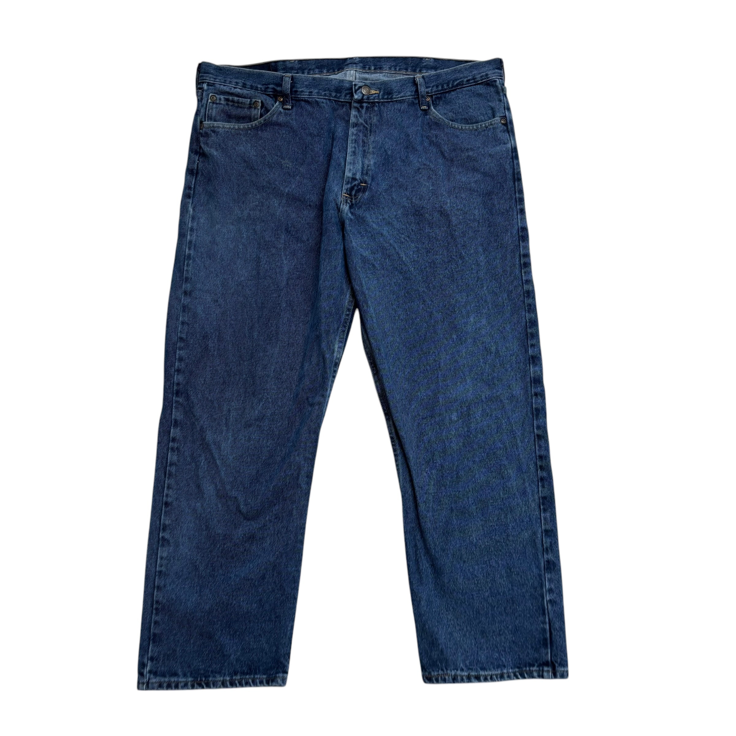 Wrangler Jeans W40 L29 Mens Mid Blue Relaxed Straight Fit Denim