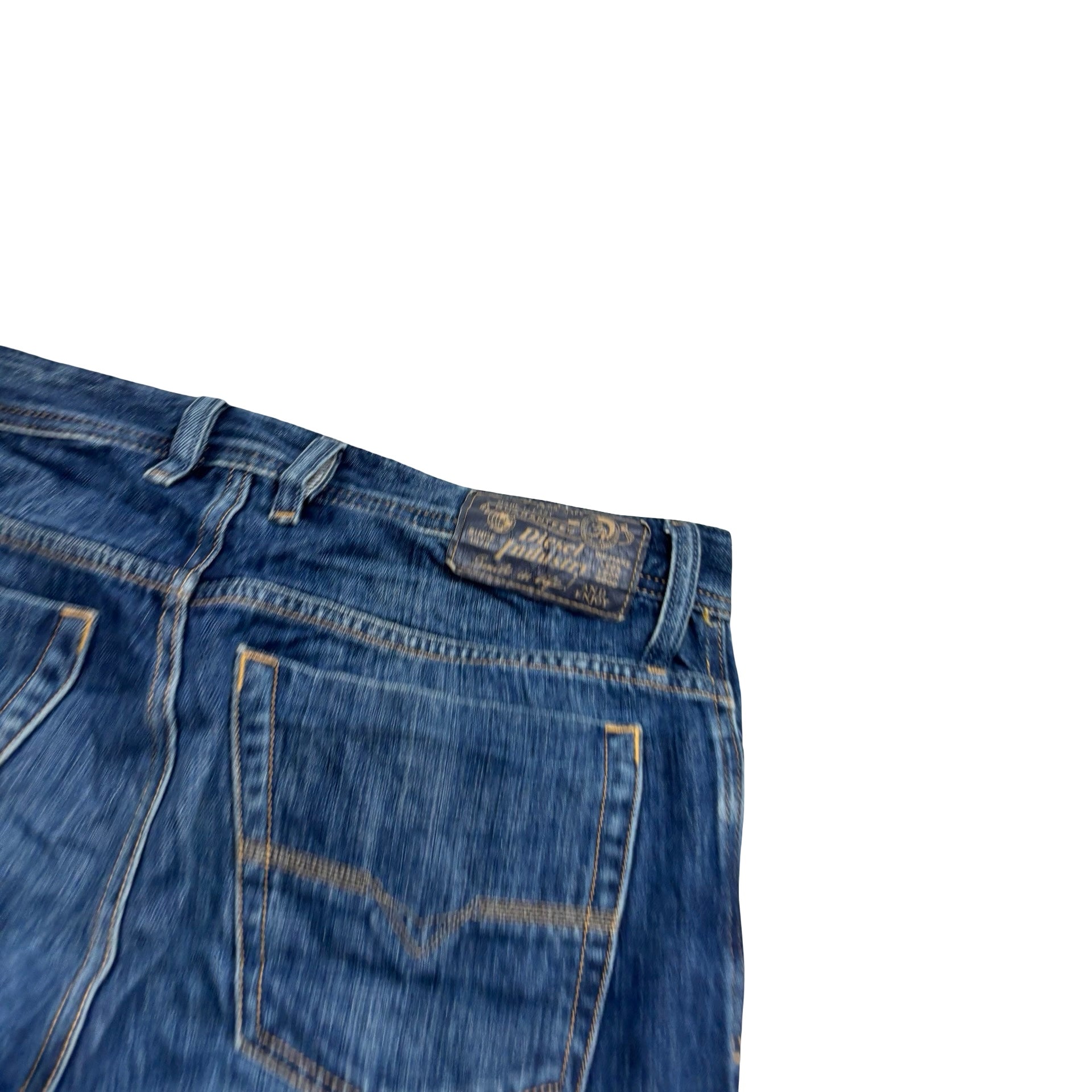 Diesel Korrik Jeans W32 L32 Mens Dark Blue Relaxed Comfort Straight Fit Denim