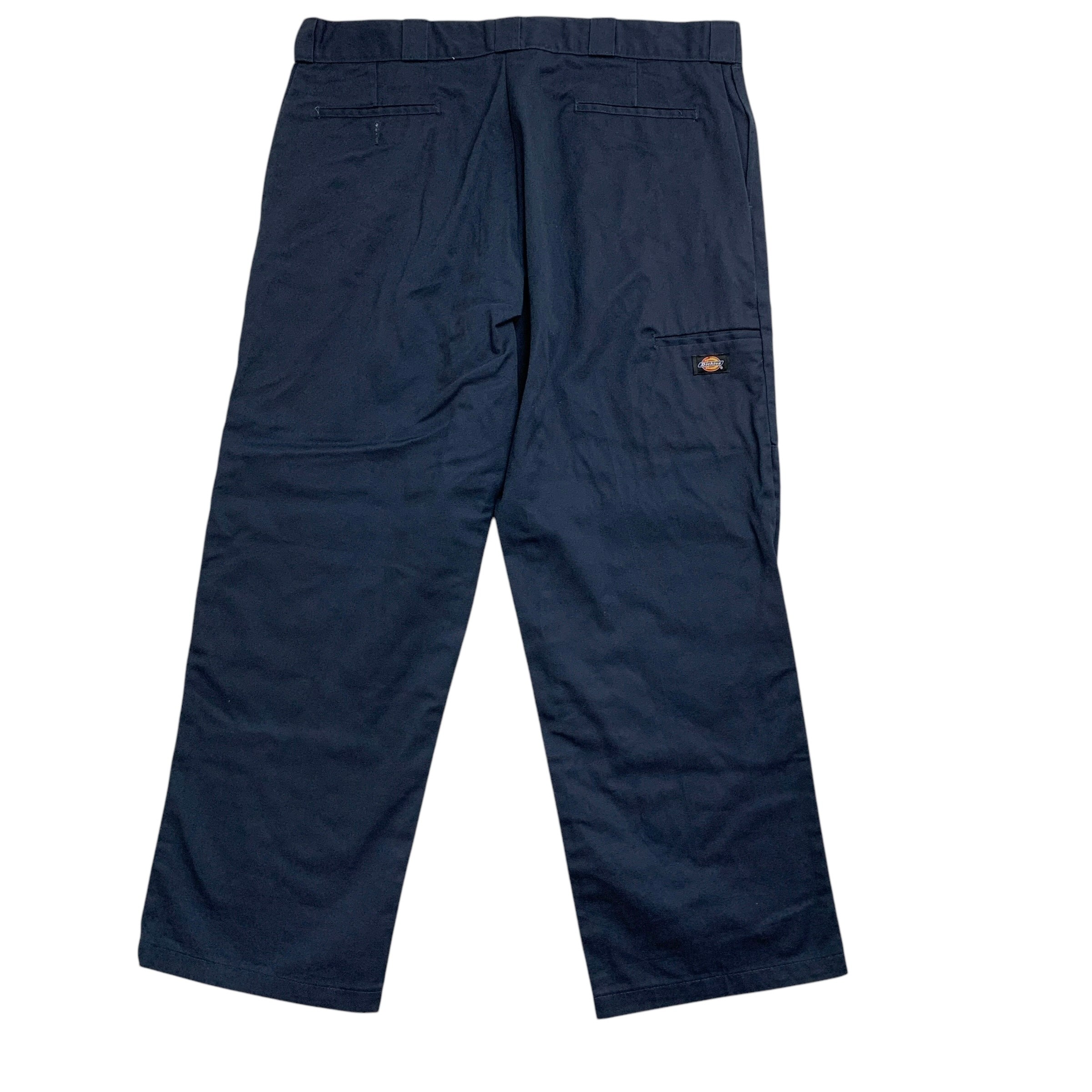 Dickies Double Knee Trousers W40 L30 Mens Blue Pants Baggy Relaxed Fit (E)