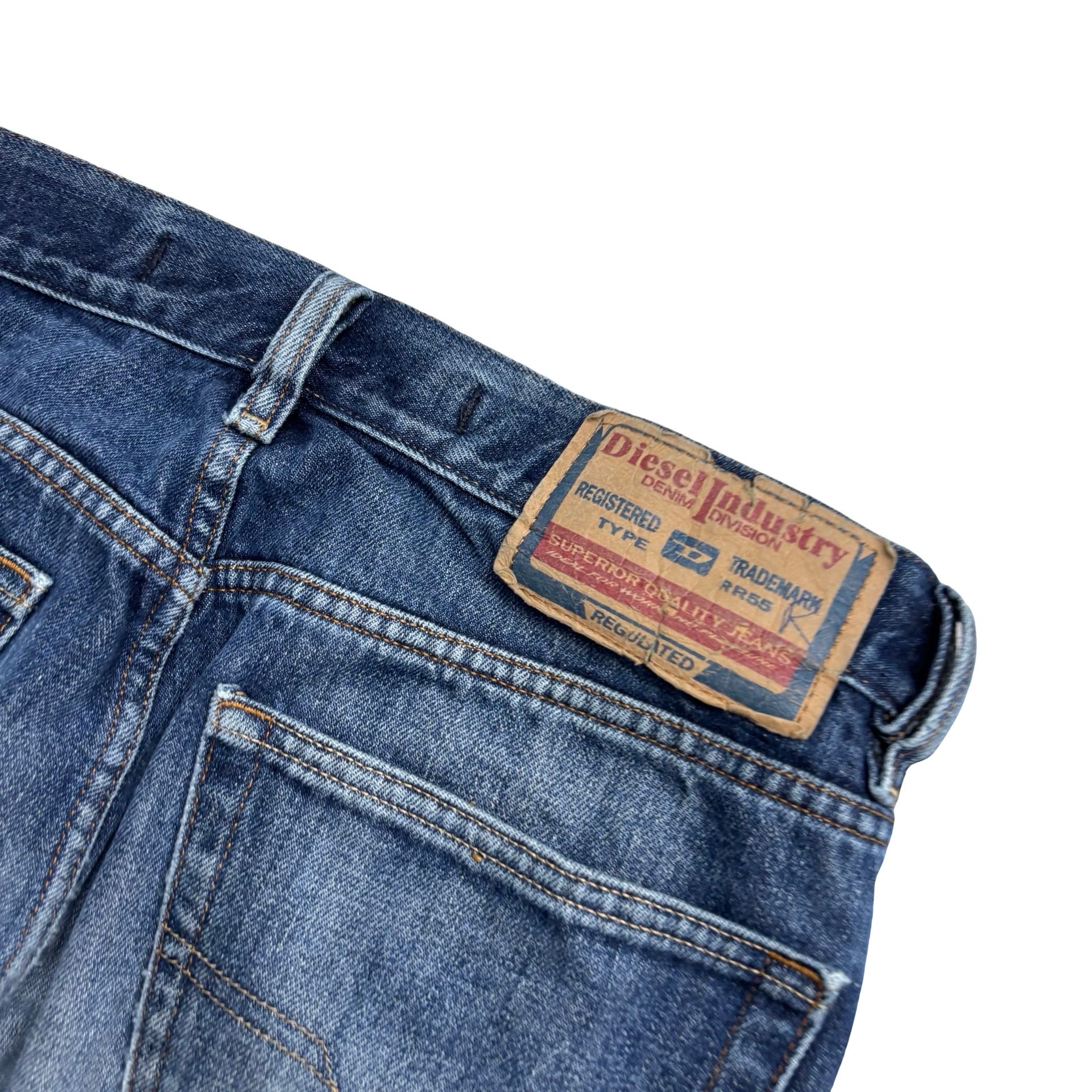 Diesel Kulter Jeans W30 L28 Mens Mid Blue Regular Straight Fit Denim